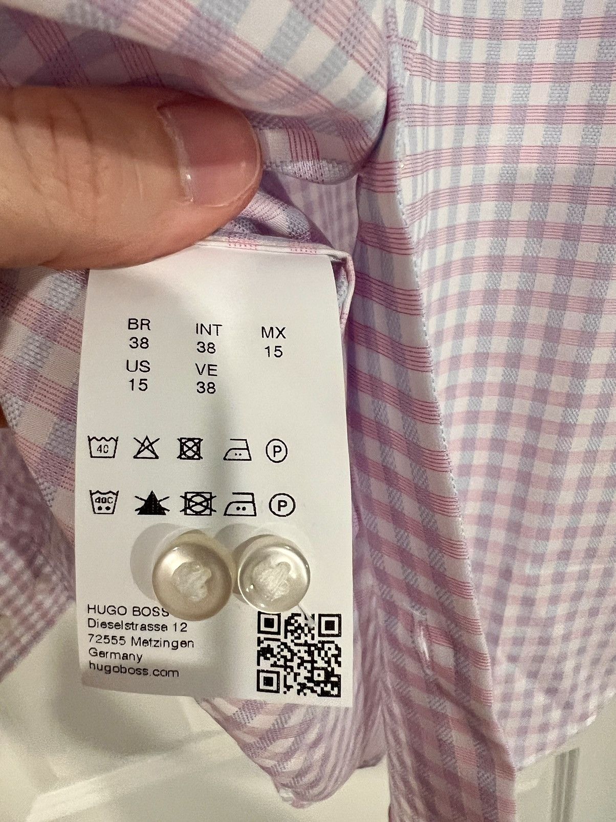 Hugo Boss New - Finest Swiss Fabric-Slim Fit - Travel Shirt Size US S / EU 44-46 / 1 - 5 Thumbnail