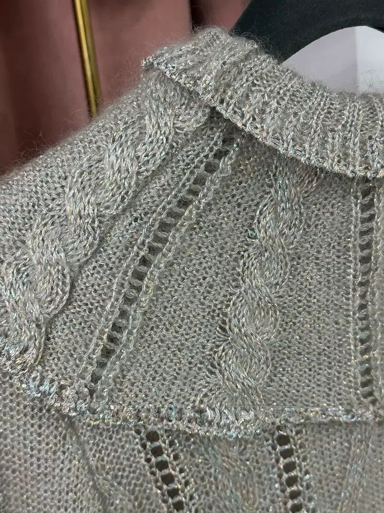 Valentino Valentino Knitted sweater with a ruffled leaf collar Size S / US 4 / IT 40 - 3 Thumbnail