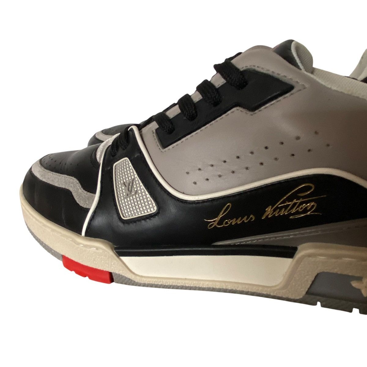 Louis Vuitton louis vuitton lv trainer sneaker low black grey Size US 6 / EU 39 - 3 Thumbnail