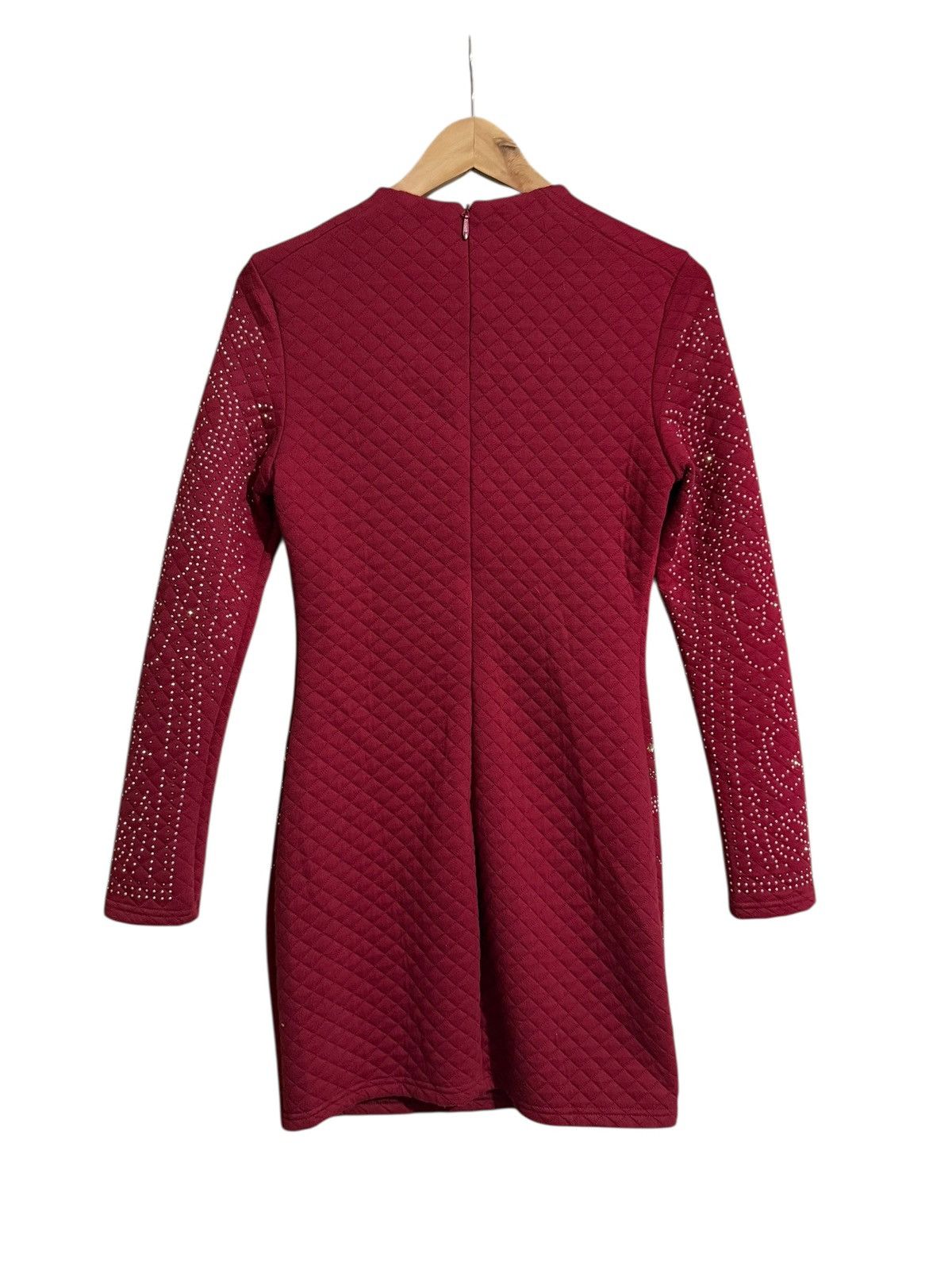 Vintage Red studded long sleeve dress Size S / US 4 / IT 40 - 5 Thumbnail