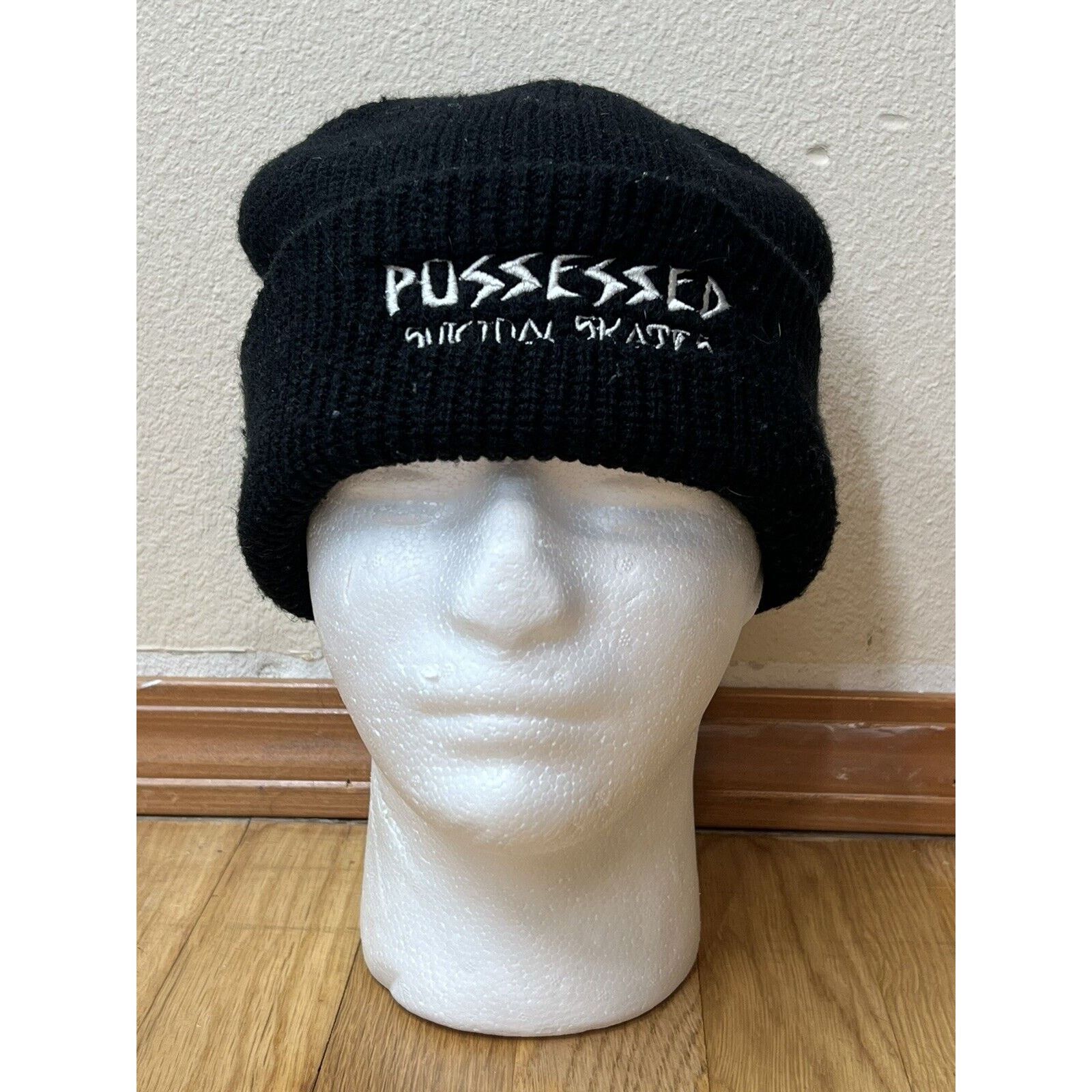 Decky Decky Possessed Suicidal Skates Acrylic Black Beanie OS Size ONE SIZE - 1 Thumbnail