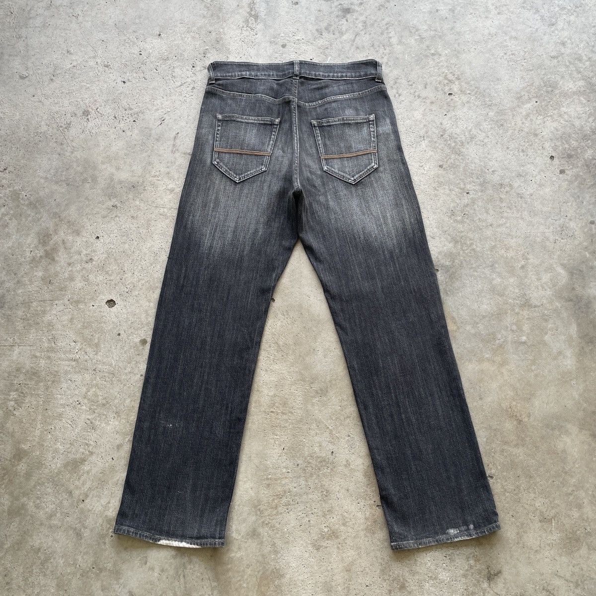 Japanese Brand Vintage Japanese Jeans Black Faded Denim Pants W31x30 Size US 31 - 2 Thumbnail