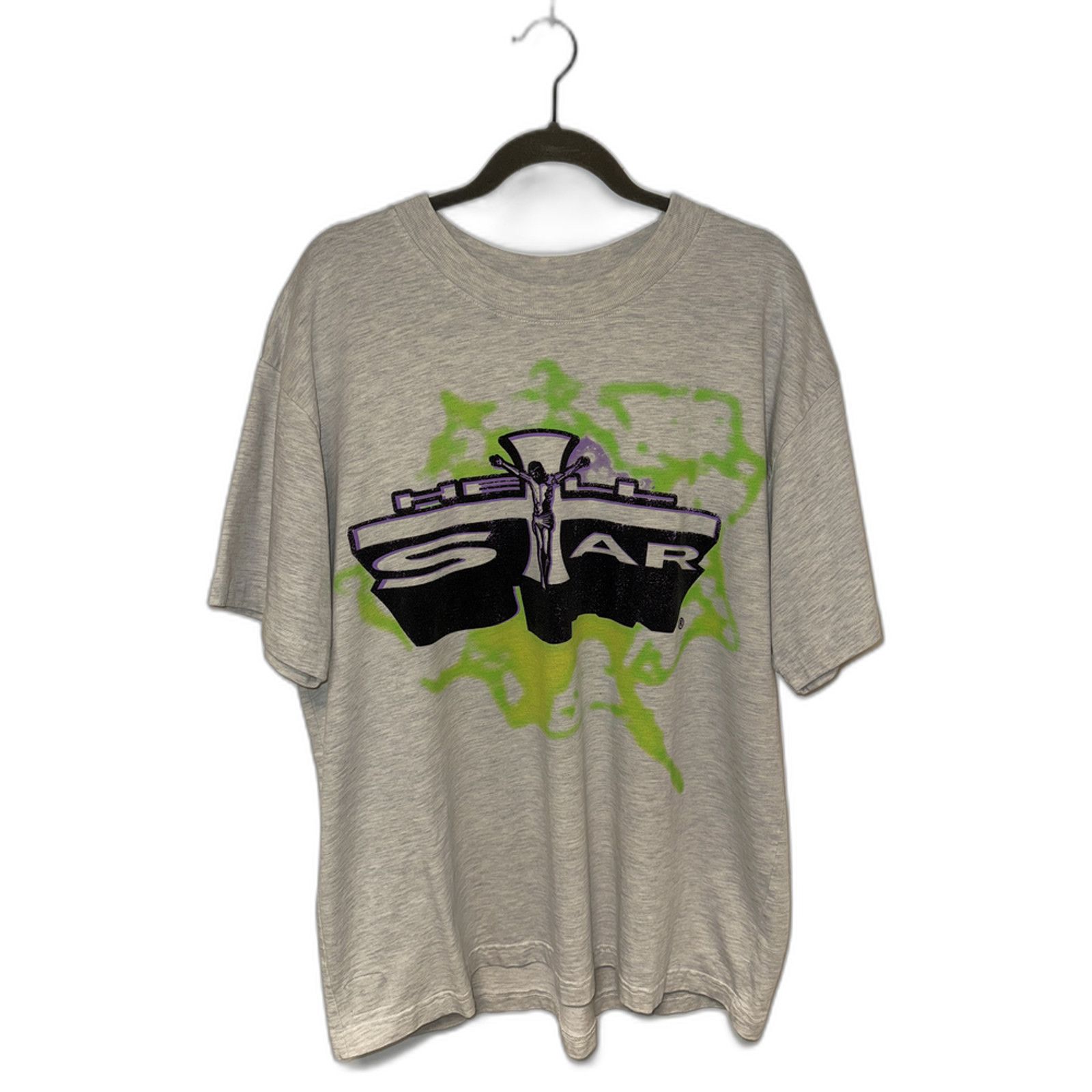 HELLSTAR Hellstar Tee Heather Gray P2P Cross Purple/Green Size US L / EU 52-54 / 3 - 1 Thumbnail