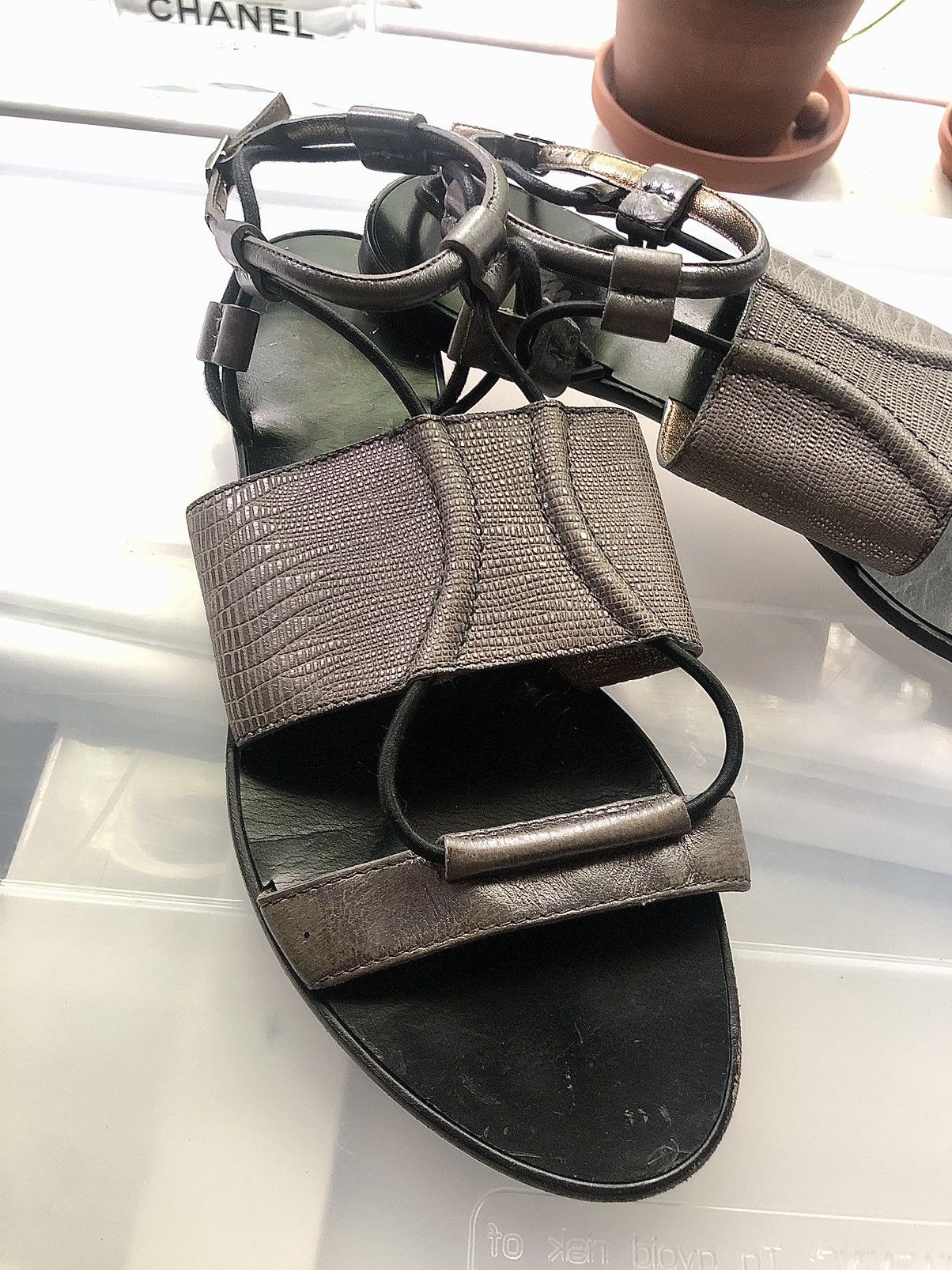 Lanvin Lanvin SS2011 Silver Leather Gladiator Sandals Size US 9.5 / IT 39.5 - 14 Thumbnail