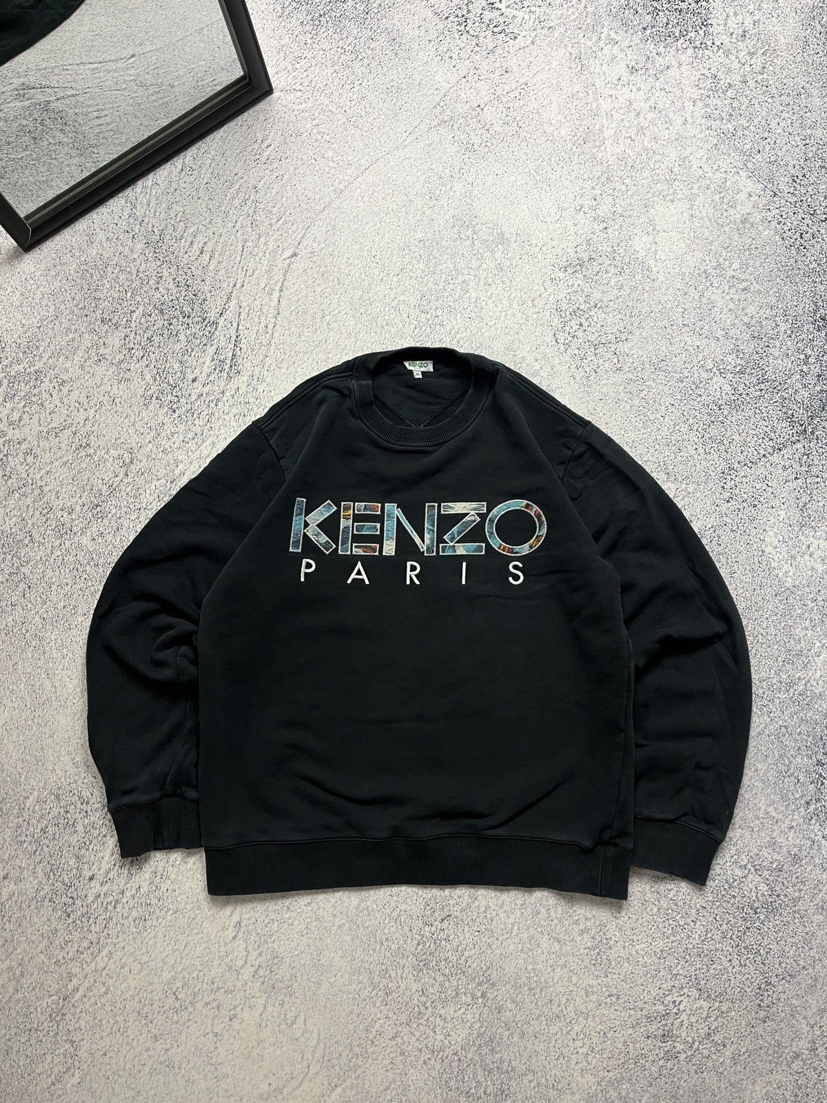 Kenzo Paris Big Embroidered Logo Sweatshirt