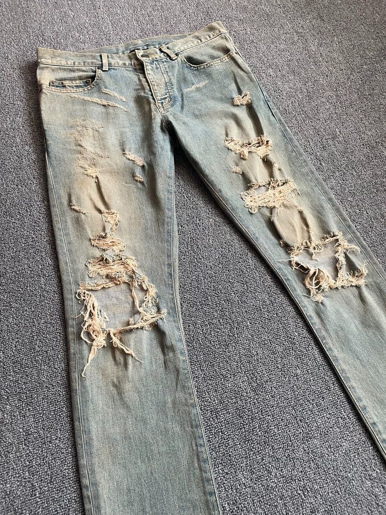 Saint Laurent Paris Saint Laurent Distressed Denim Jeans- Size US 30 / EU 46 - 2 Thumbnail