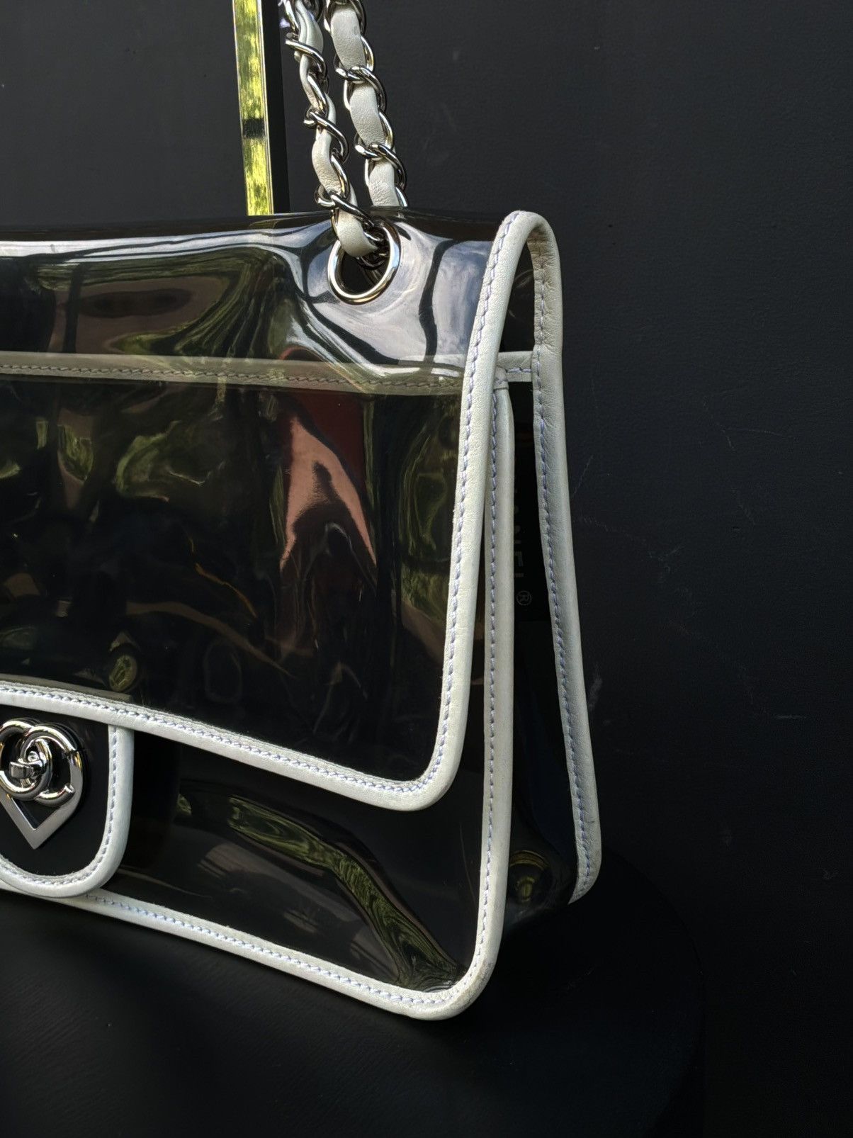 Chanel 2008 Chanel - Heart CC Transparent Vinyl Flap Bag Size ONE SIZE - 5 Thumbnail