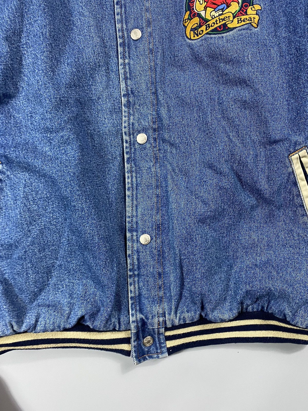 Vintage 90s Winnie the Pooh- Xxxtentacion Denim Varsity Jacket Size US XL / EU 56 / 4 - 11 Thumbnail