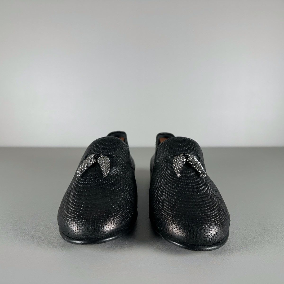 Giuseppe Zanotti Giuseppe Zanotti Italian Patent Black Leather Flat Loafers Size US 9.5 / IT 39.5 - 3 Thumbnail