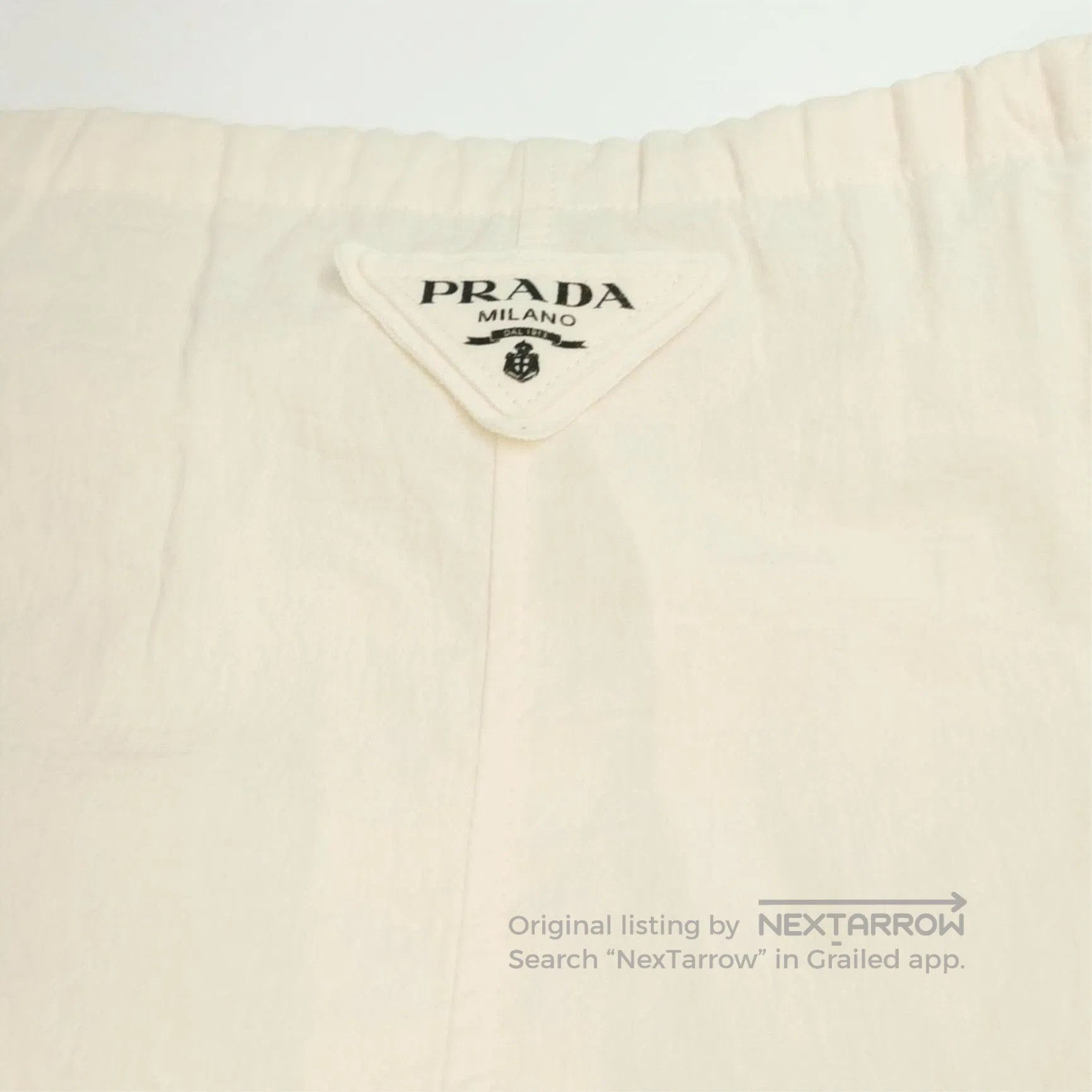 Prada Prada Mermaid Print Cotton Triangle Logo Shorts . Size 41" - 2 Thumbnail