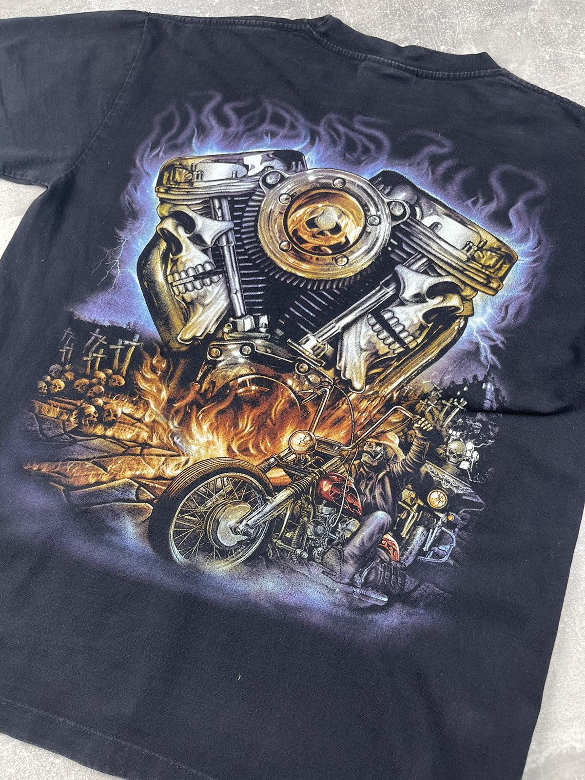 Band Tees × Vintage Vintage 00s Black Demon Biker Devil Rock Cotton Size US M / EU 48-50 / 2 - 6 Thumbnail