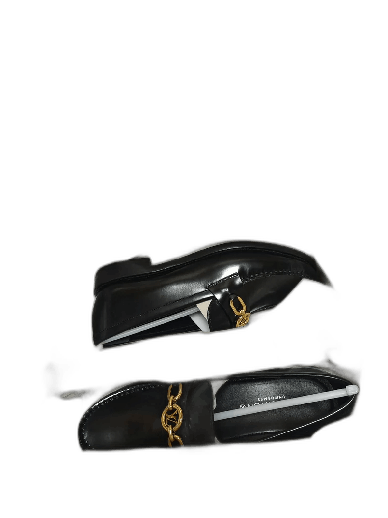 Louis Vuitton LV Leather Flats with Metallic Logo Design Size US 6 / IT 36 - 1 Thumbnail