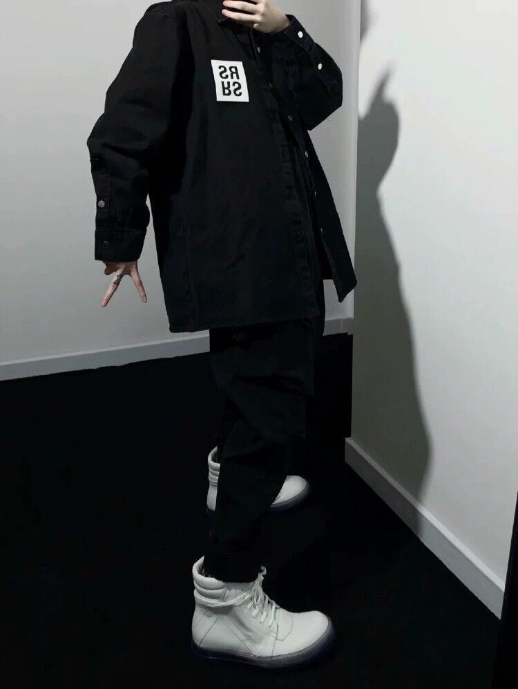Raf Simons Raf Simons Denim logo shirt coat-2506 Size US M / EU 48-50 / 2 - 6 Thumbnail