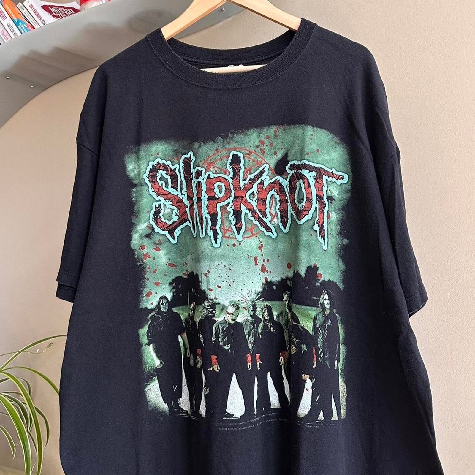 Band Tees × Slipknot Vintage 2008 Slipknot Band Shirt Size US XL / EU 56 / 4 - 2 Thumbnail