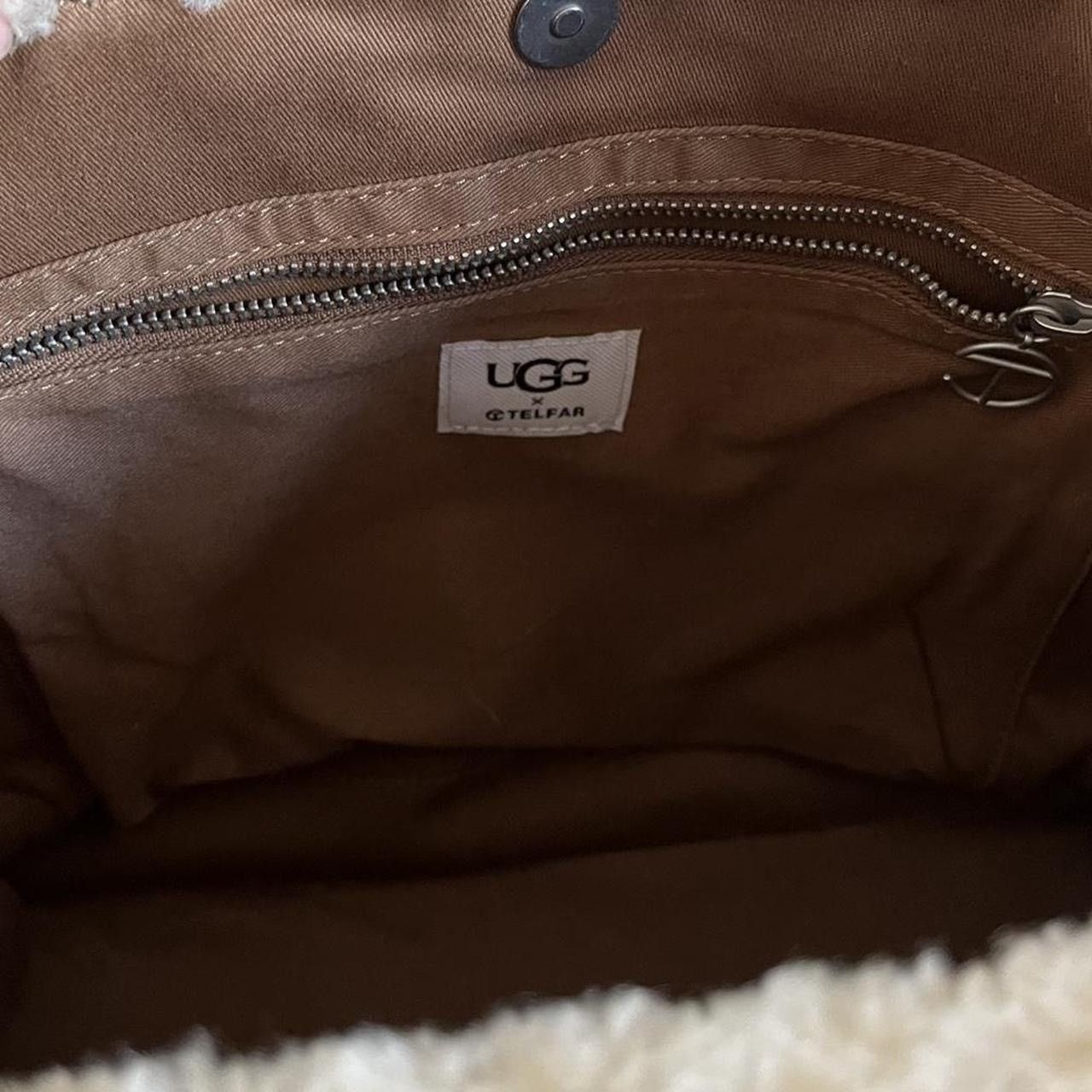 Telfar Telfar x Ugg Medium Tote Bag in Brown Chestnut and Cream Size ONE SIZE - 4 Thumbnail