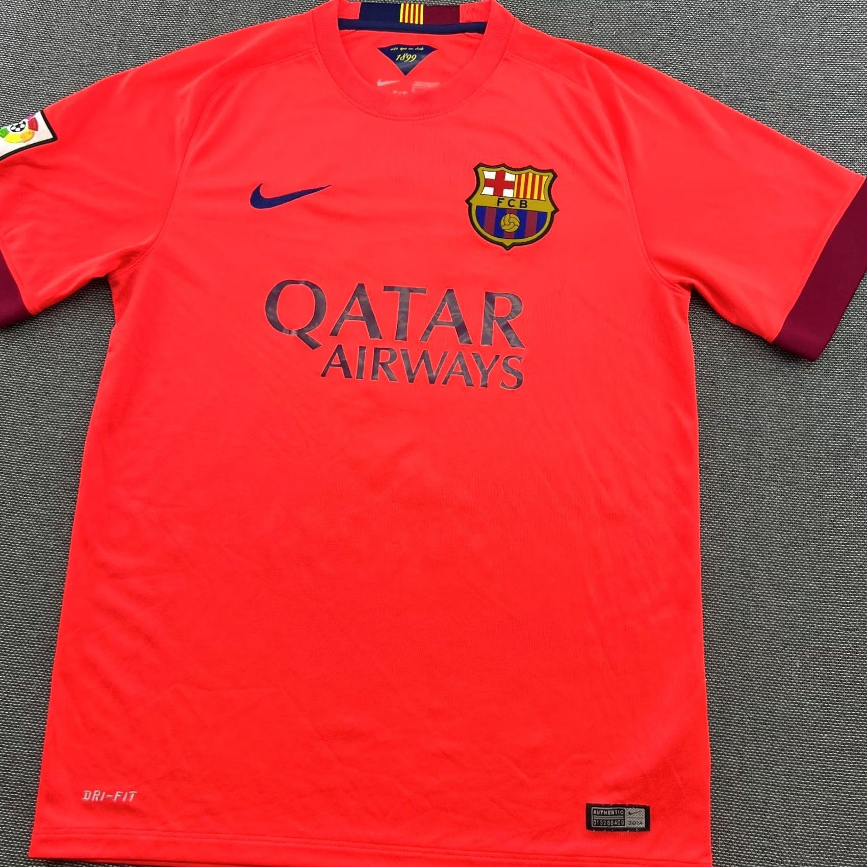 Nike Nike Barcelona 2014 2015 Away Suarez Football Jersey Mens Medium Shirt Orange Short Sleeve Moisture Wicking Quick Dry Sports Football Size US M / EU 48-50 / 2 - 3 Thumbnail