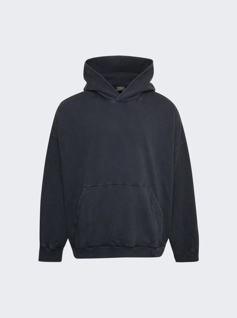 Balenciaga o1w1db10226 Large Fit Hoodie In Black Size US XL / EU 56 / 4 - 1 Thumbnail