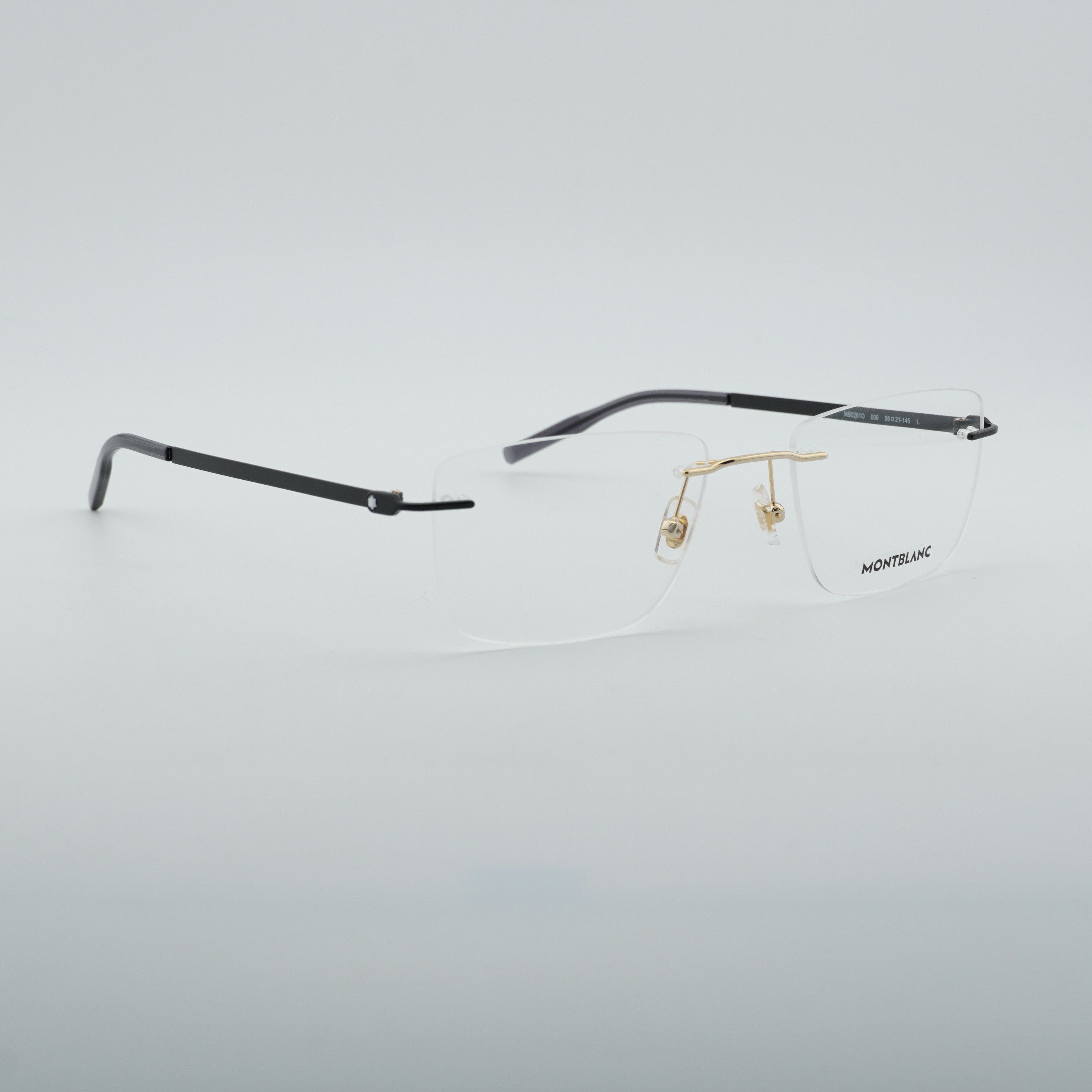 Montblanc Montblanc MB0281O 006 Eyeglasses Gold/Black 56mm Rectangle Size ONE SIZE - 7 Thumbnail