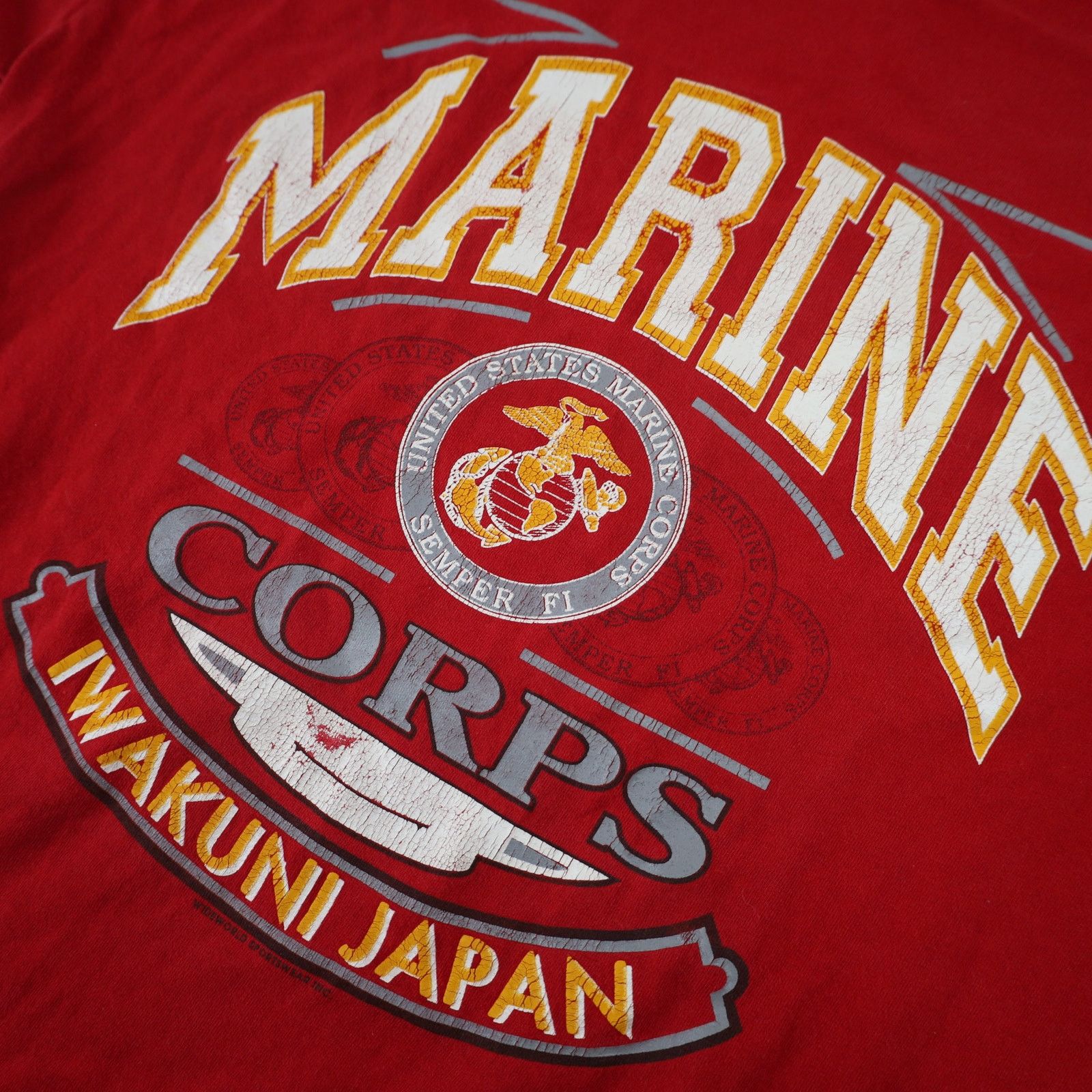 Vintage VTG United States Marine Corps Iwakuni Japan Graphic T Shirt Size US L / EU 52-54 / 3 - 4 Thumbnail