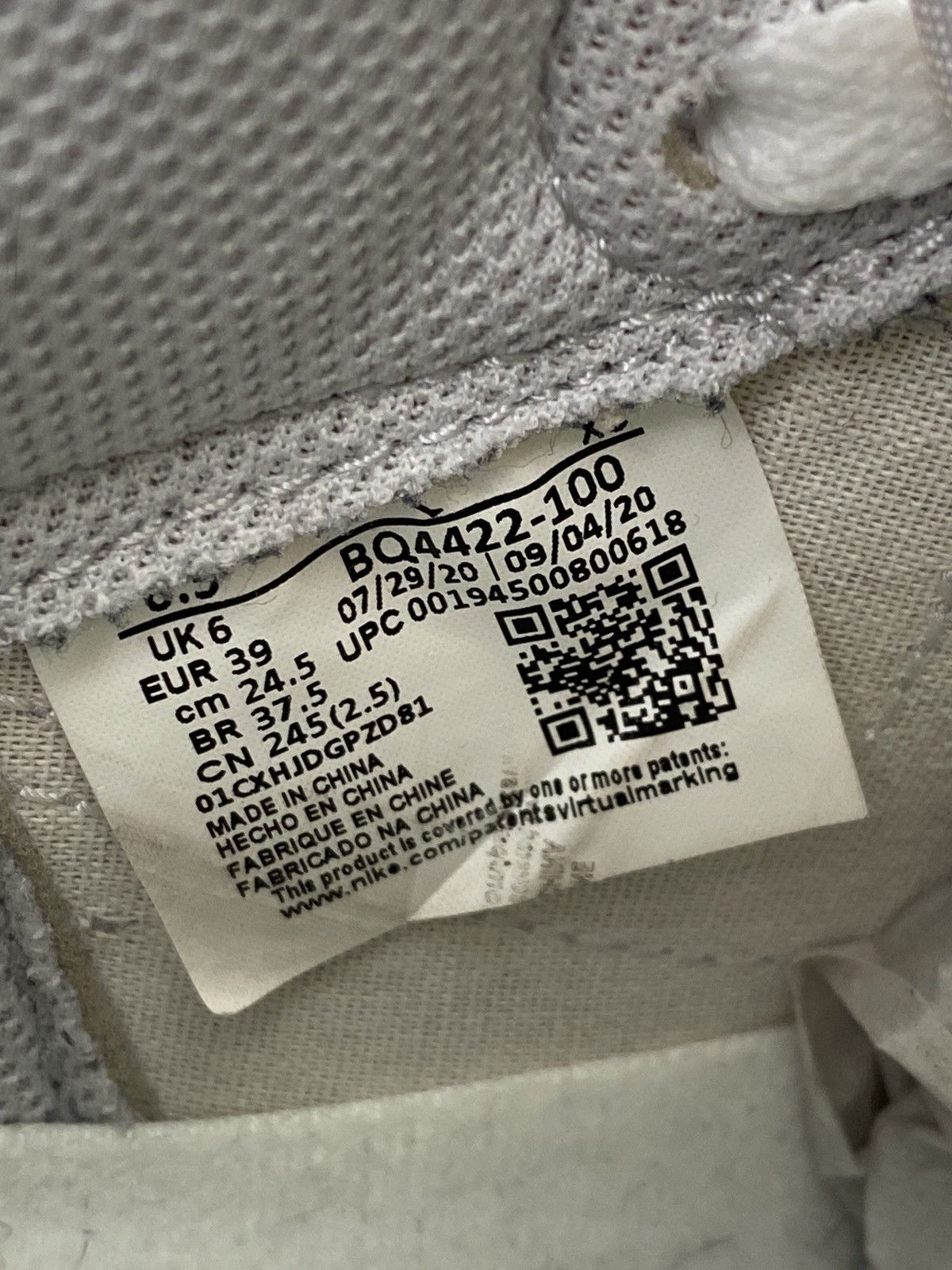Jordan Brand × Nike Jordan 1 HI ‘85 Neutral Grey Size US 6.5 / EU 39-40 - 6 Thumbnail