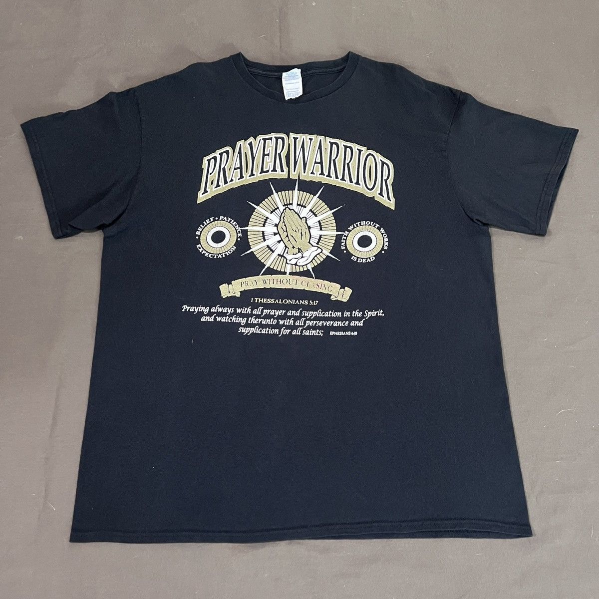 Vintage Vintage Y2K PRAYER WARRIOR GOD Jesus Holy Bible Tee XL Size US XL / EU 56 / 4 - 3 Thumbnail