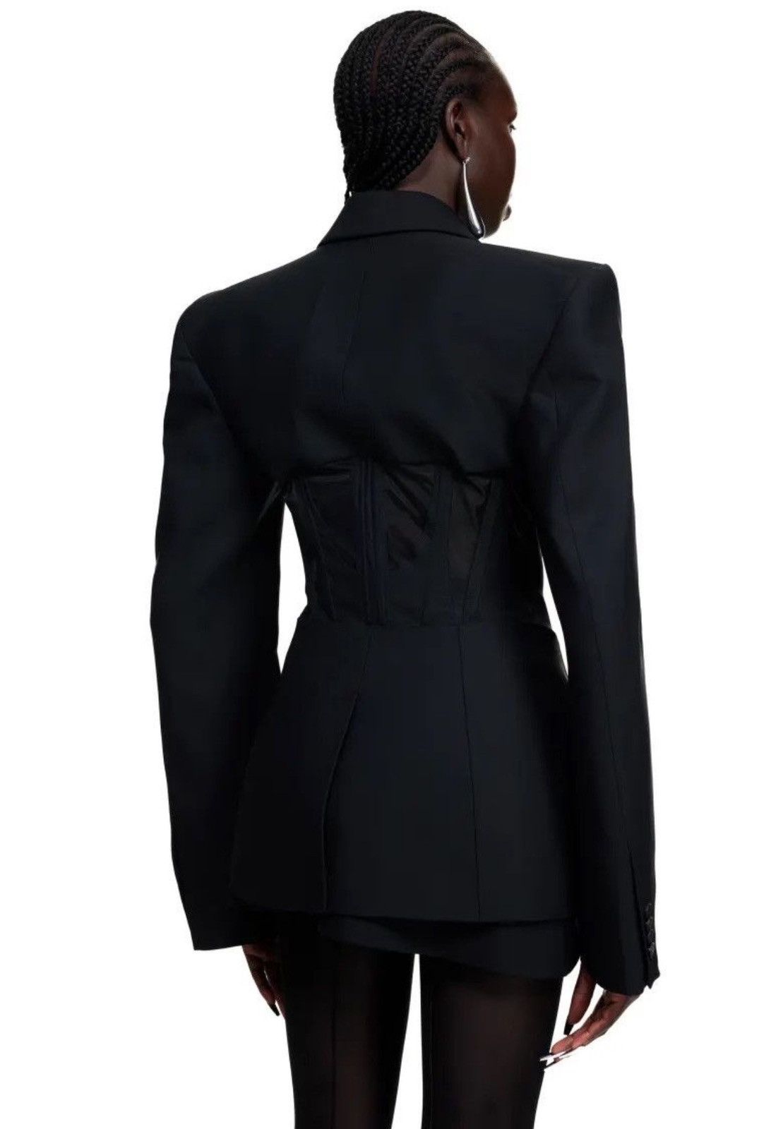 Mugler Mugler x H&M Corset Style Wool Blazer Size M / US 6-8 / IT 42-44 - 3 Thumbnail