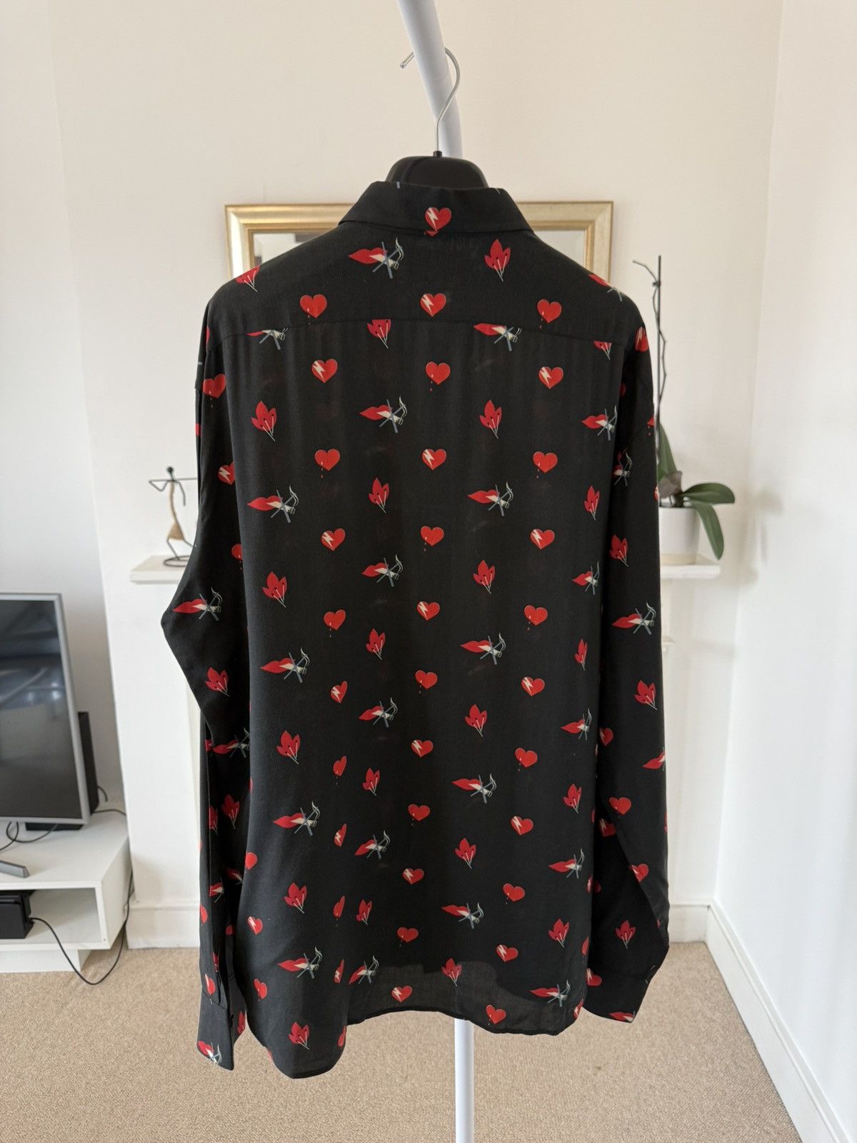 Saint Laurent Paris Saint Laurent No Smoking Viscose Shirt Size US XL / EU 56 / 4 - 4 Thumbnail