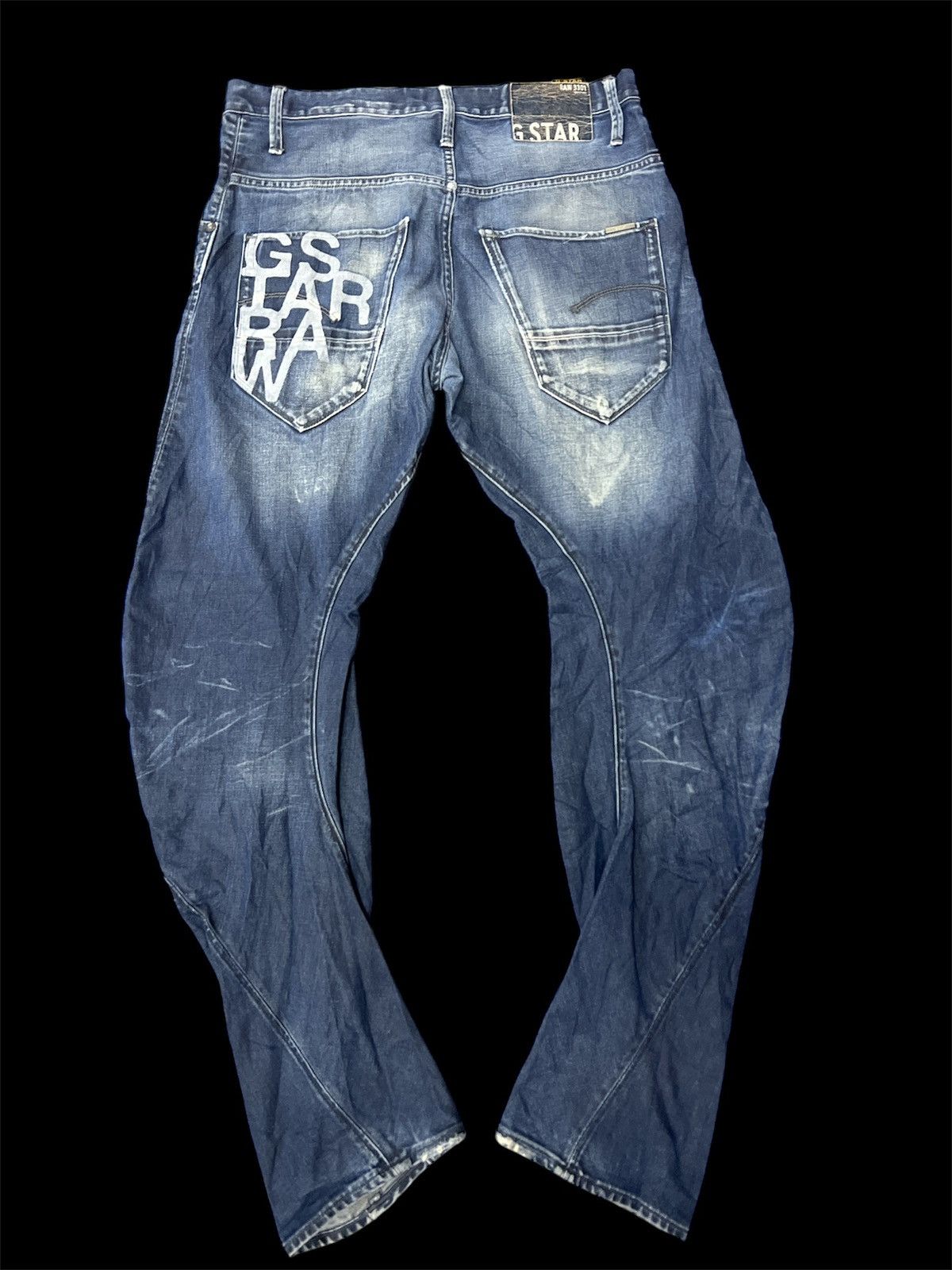 G-Star × Japanese Brand G STAR RAW CURVE LEG DISTRESSED DENIM PANT Size US 34 / EU 50 - 7 Thumbnail