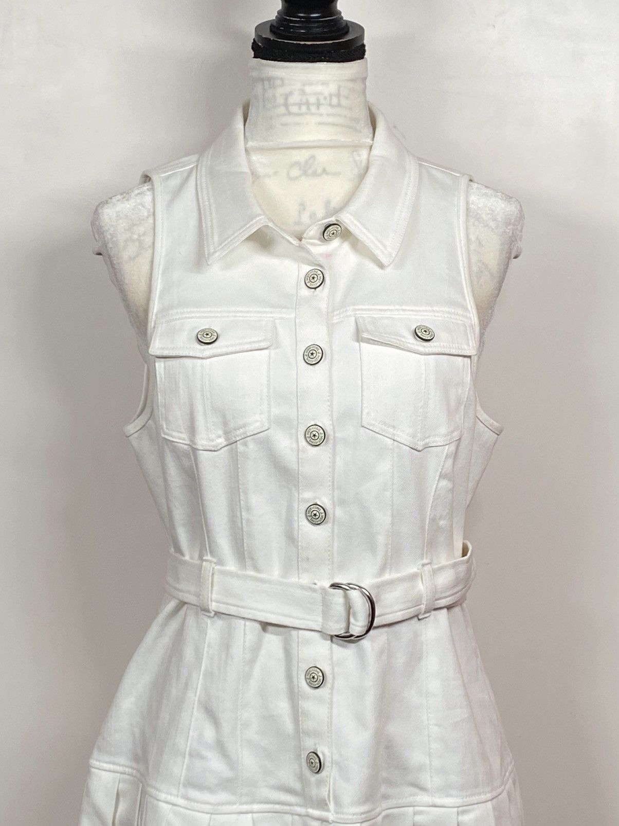 Cinq a Sept Cinq à Sept Moxie Denim Mini Shirtdress size 14 Size XL / US 12-14 / IT 48-50 - 7 Thumbnail