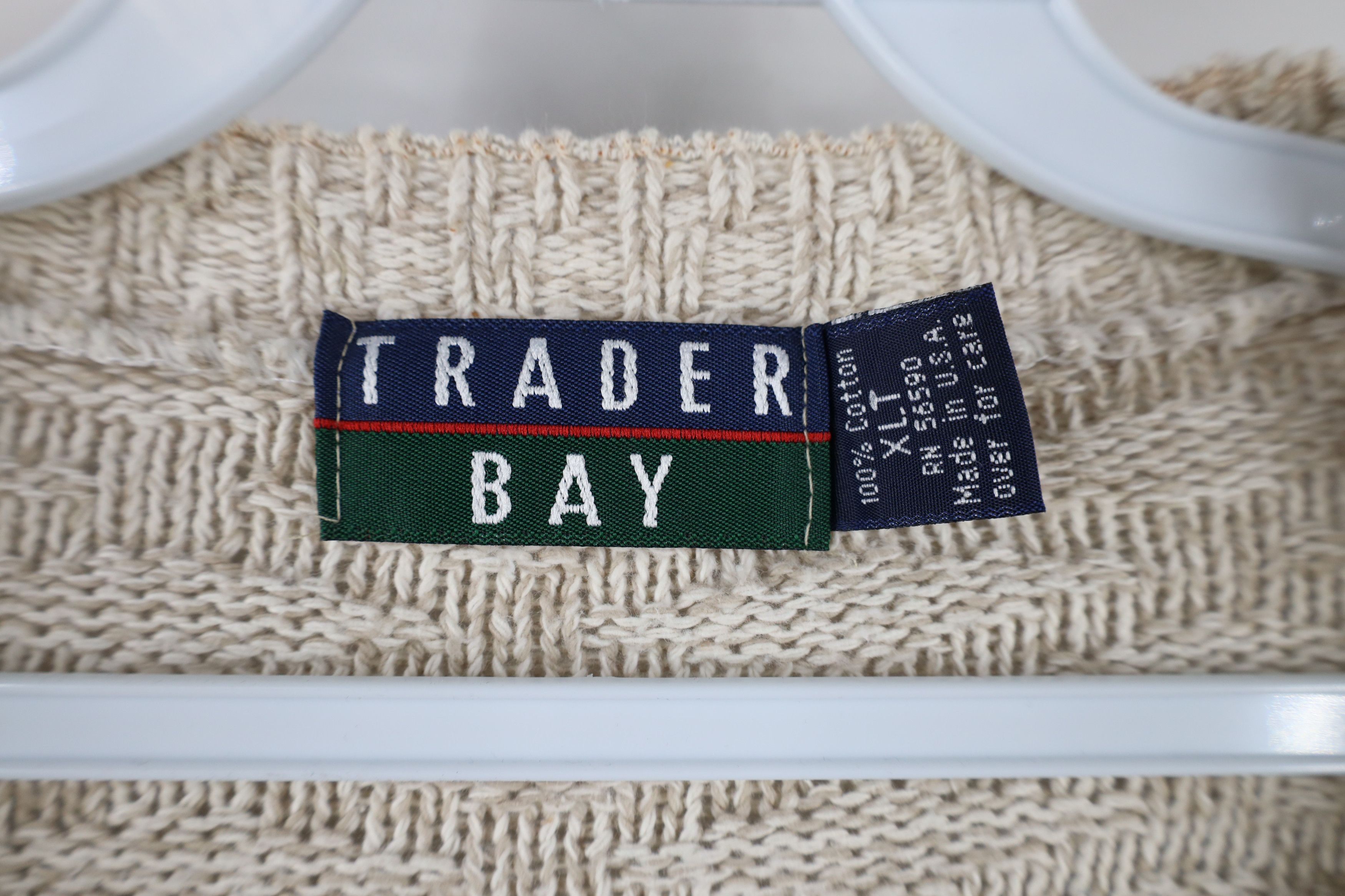 Vintage Vintage 90s Streetwear Blank Cotton Weave Knit Sweater USA Size US XL / EU 56 / 4 - 6 Thumbnail