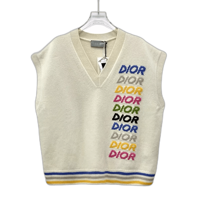 Dior Christian Dior VNeck Sleeveless Knit Vest-2506 Size M / US 6-8 / IT 42-44 - 1 Thumbnail