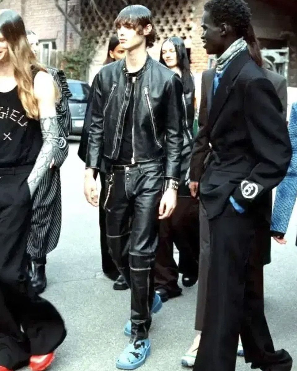 Maison Margiela Maison Margiela MM6 5zip Leather Jacket (Washed) Size US S / EU 44-46 / 1 - 3 Thumbnail