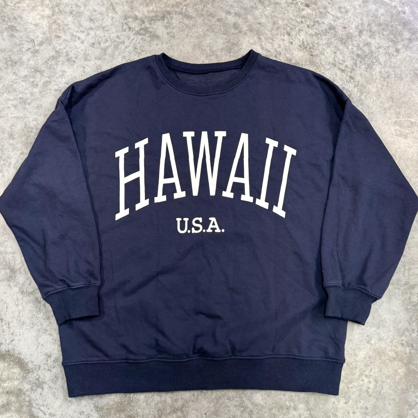 Vintage VINTAGE Hawaii Sweatshirt Mens XL Navy Blue Crewneck Pullover U.S.A. Graphic Soft Size US XL / EU 56 / 4 - 2 Thumbnail