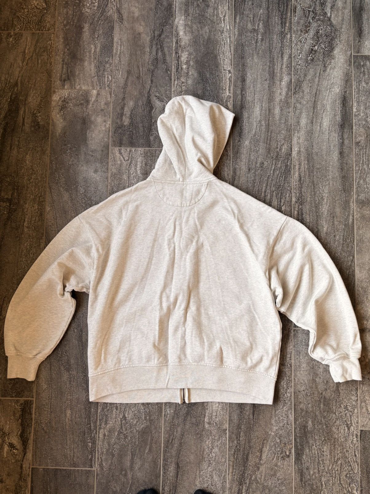 Vintage Heavy Weight Cream Grey Zip Up Hoodie Size US L / EU 52-54 / 3 - 2 Thumbnail