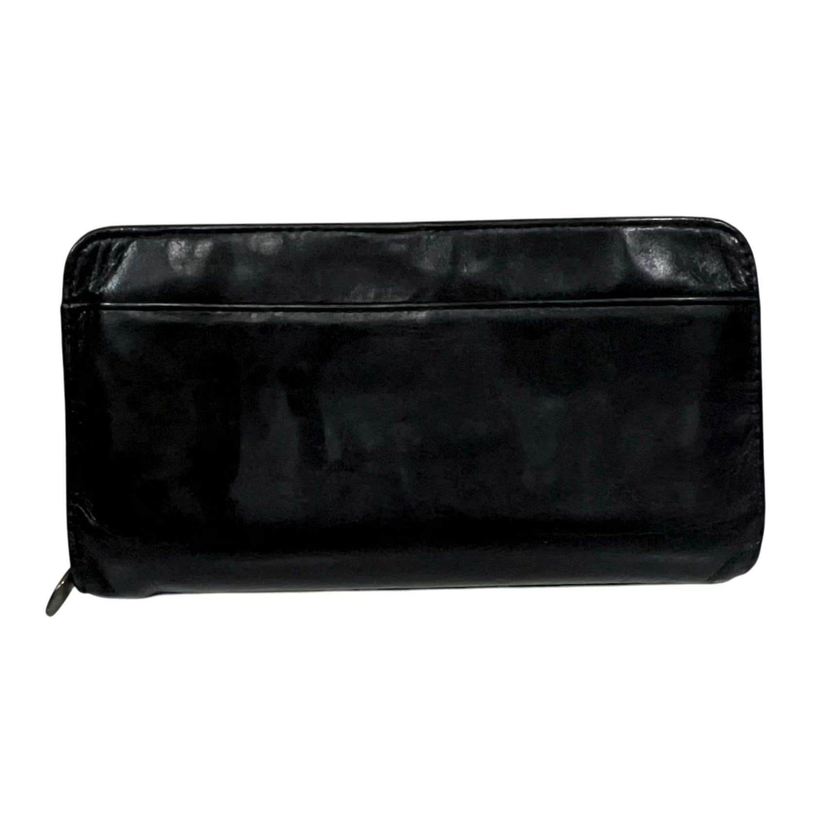 Revenge Levenger Black Full Grain Leather Wallet Zip Around Organizer Made in USA Wallet Unisex Mens Womens 7.5" x 4" x 1" Size ONE SIZE - 3 Thumbnail