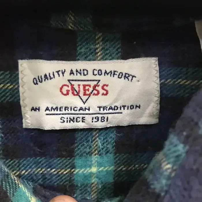 Flannel Guess Plaid Tartan Flannel Shirt Size US L / EU 52-54 / 3 - 4 Thumbnail