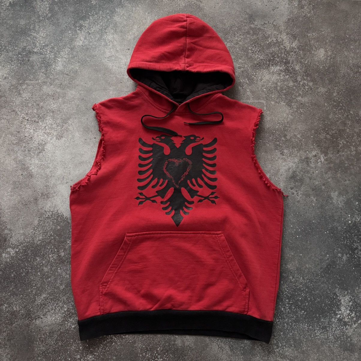 Kanye West × Vintage KANYE VIBE ALBANIA Y2K DISTRESSED HOODED TOP Size US L / EU 52-54 / 3 - 3 Thumbnail