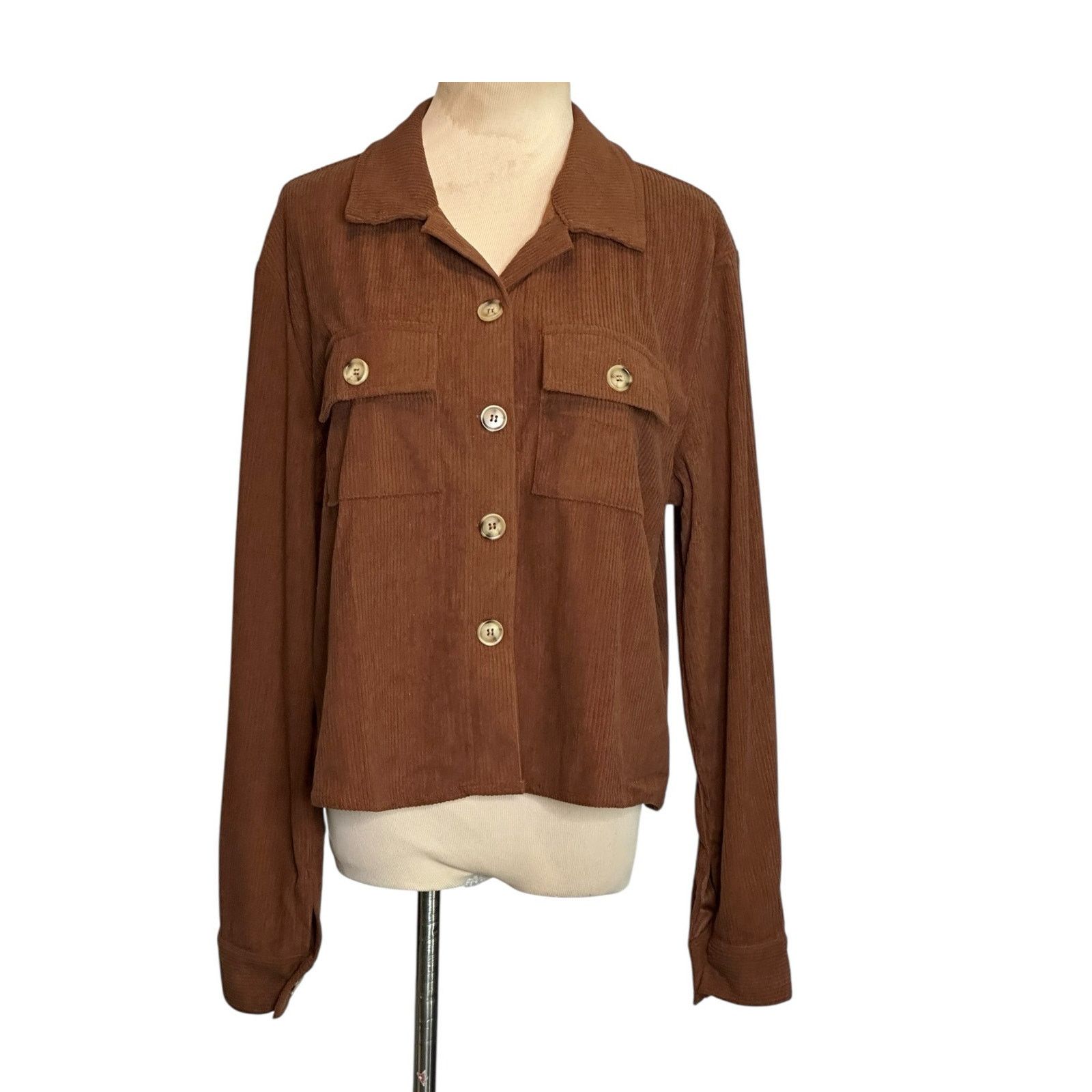 Zeagoo Zeagoo corduroy long sleeves button shacket size Medium Size M / US 6-8 / IT 42-44 - 1 Thumbnail