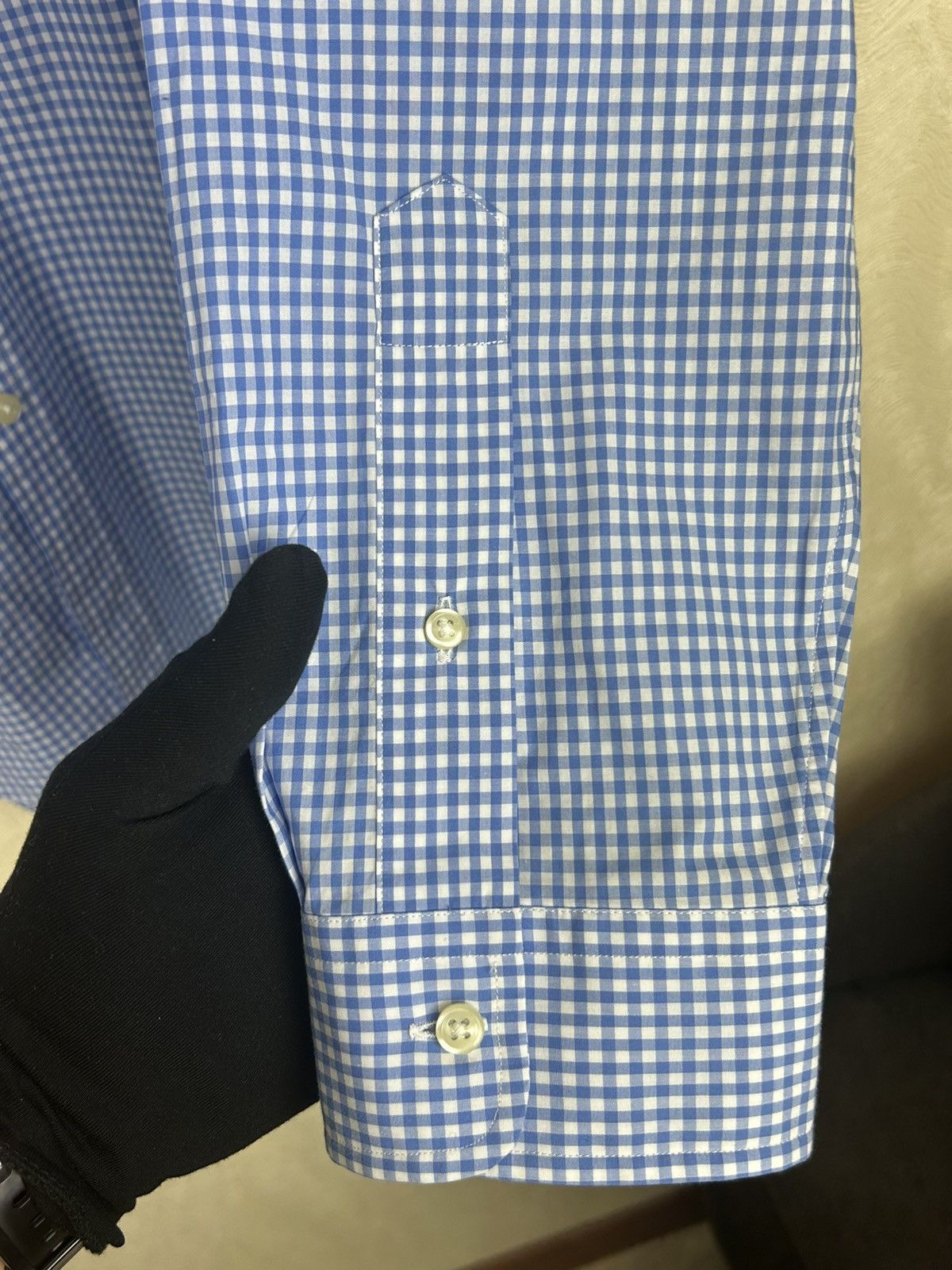 Polo Ralph Lauren Polo Ralph Lauren Blue Check Slim Fit Stretch Shirt Sz XL Size US XL / EU 56 / 4 - 7 Thumbnail
