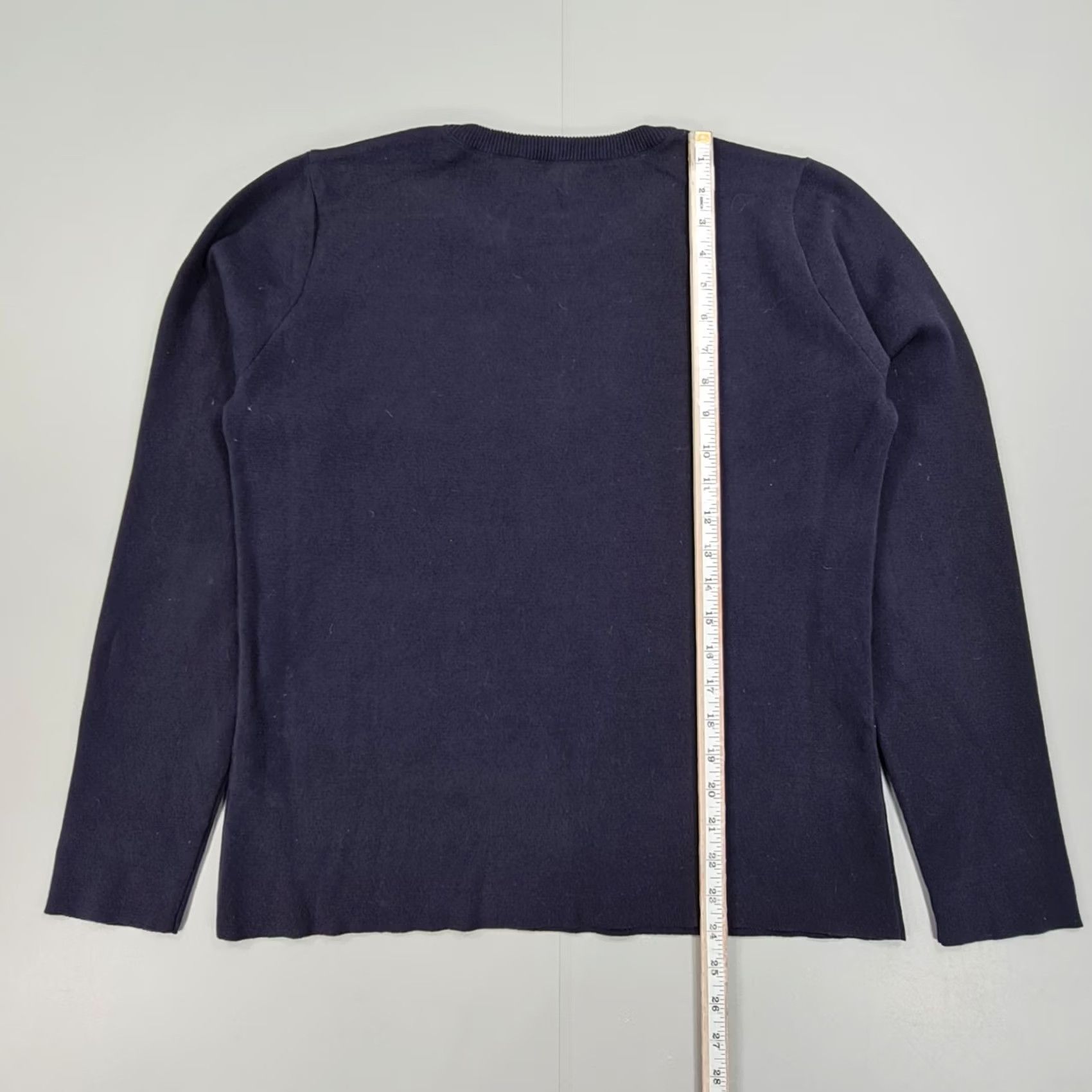 Gant GANT Womens Jumper Navy Blue Large Cotton Pullover Button Shoulder Sweater Size L / US 10 / IT 46 - 6 Thumbnail