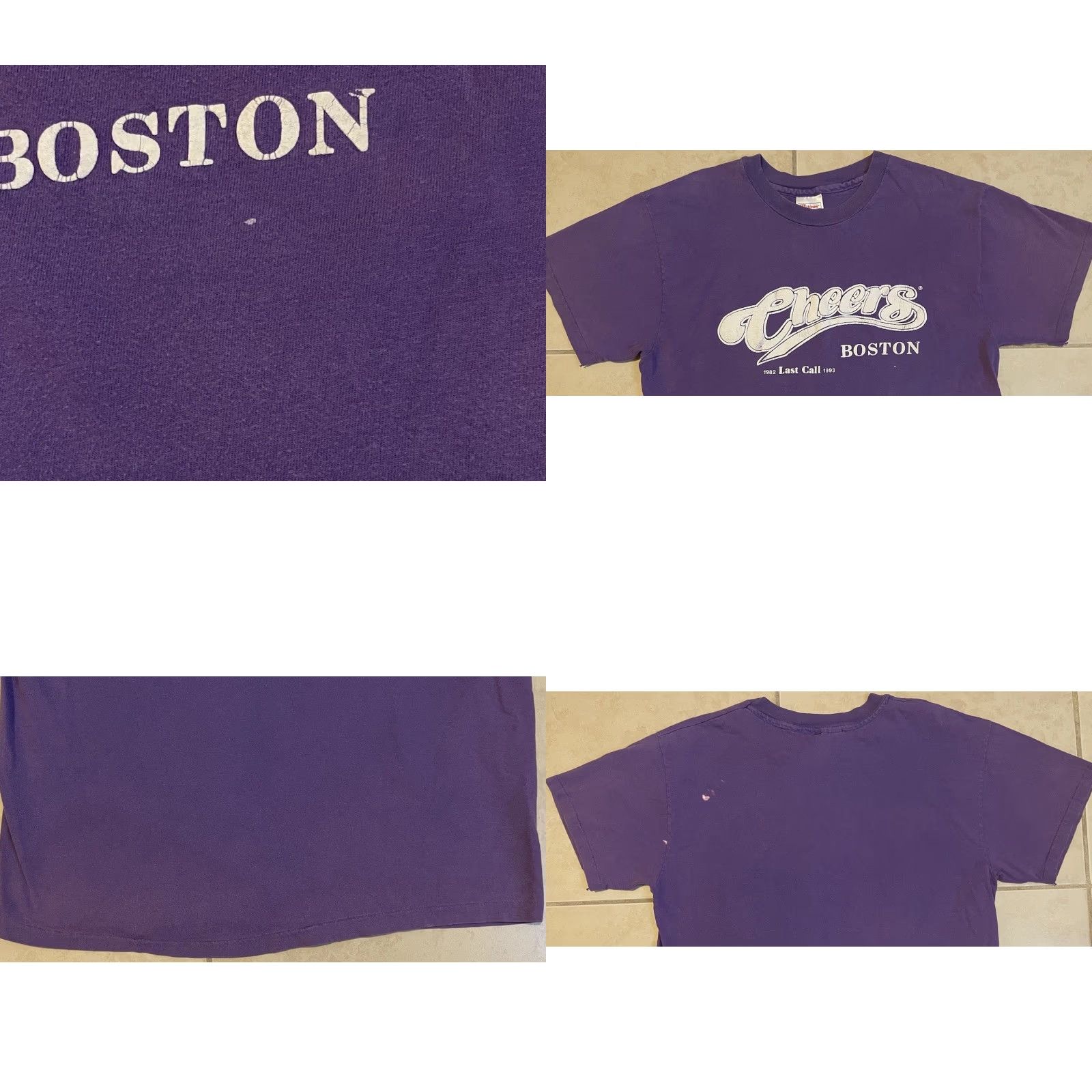 Vintage VINTAGE Cheers TV Show Faded Promo Shirt S Bar TV Show Sitcom Boston Grunge 90s Purple Small Mens T-Shirt 90s TV Series Distressed Drinking Math? Size US S / EU 44-46 / 1 - 8 Thumbnail