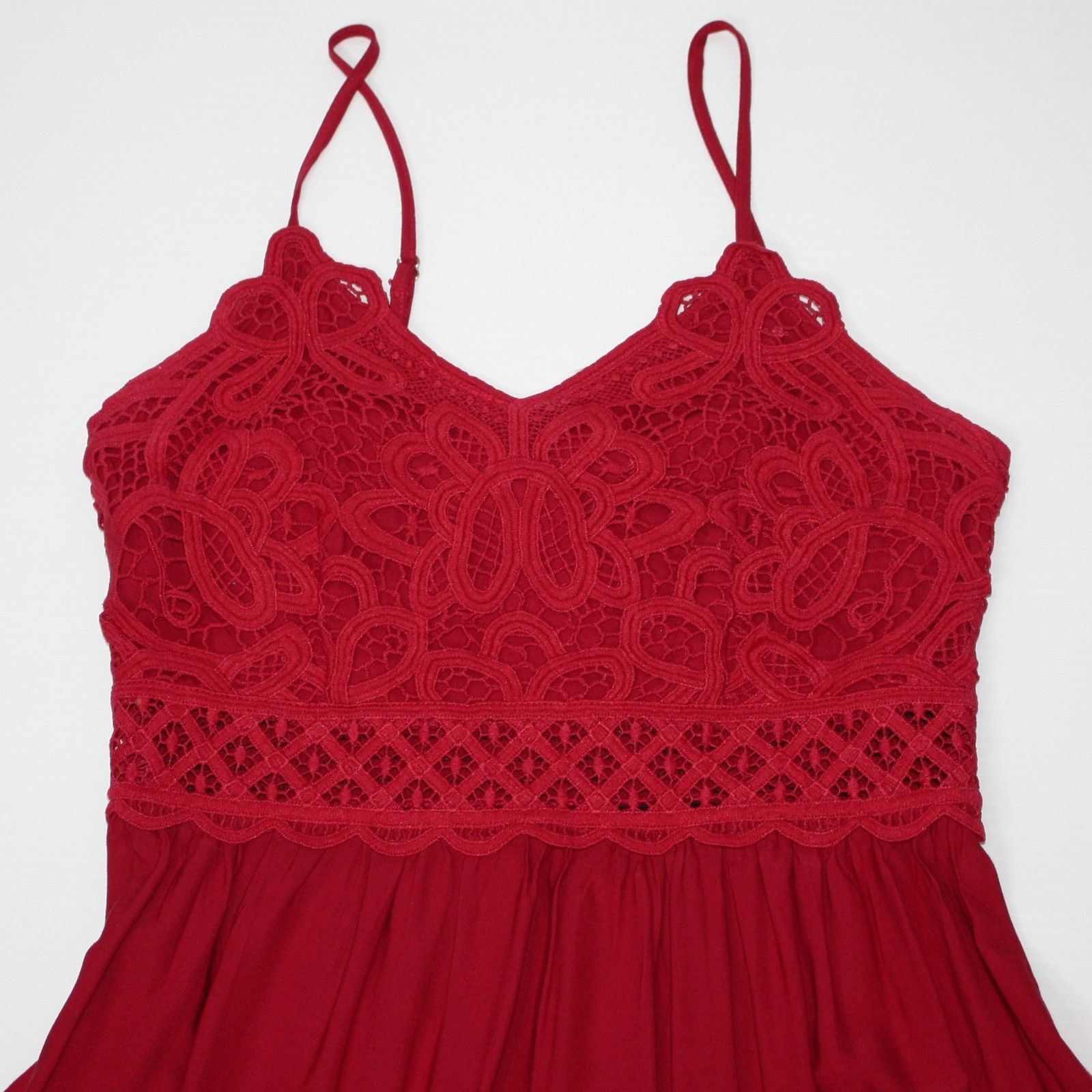 Other Dokuritu Crochet Lace Maxi Dress in Wine Color Small NWT Size S / US 4 / IT 40 - 7 Thumbnail