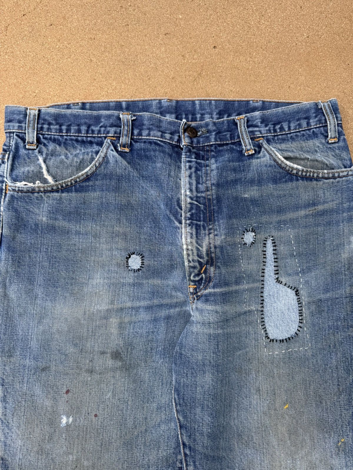Levi's Vtg 70’s Levi’s 646 Orange Tab Bellbottom Flare Jeans 37x29 Size US 37 - 5 Thumbnail