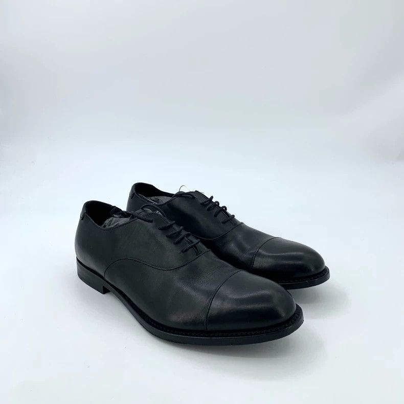 Prada Prada Suze 40.5 Black three-joint lace-up leather shoes siz Size US 7.5 / EU 40-41 - 2 Thumbnail