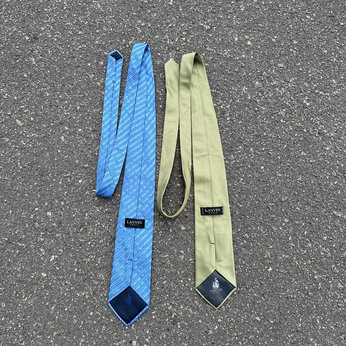 Vintage vintage 90s ties lanvin luxury y2k streetwear Size ONE SIZE - 1 Thumbnail