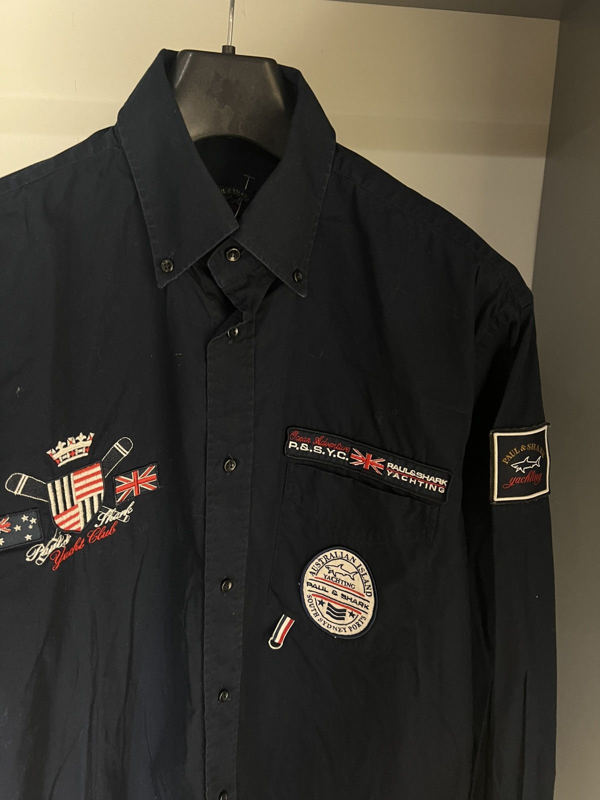 Paul & Shark × Vintage VERY RARE PAUL & SHARK LONG SLEEVE DESIGNER SHIRT CASUAL Y2K Size US L / EU 52-54 / 3 - 2 Thumbnail