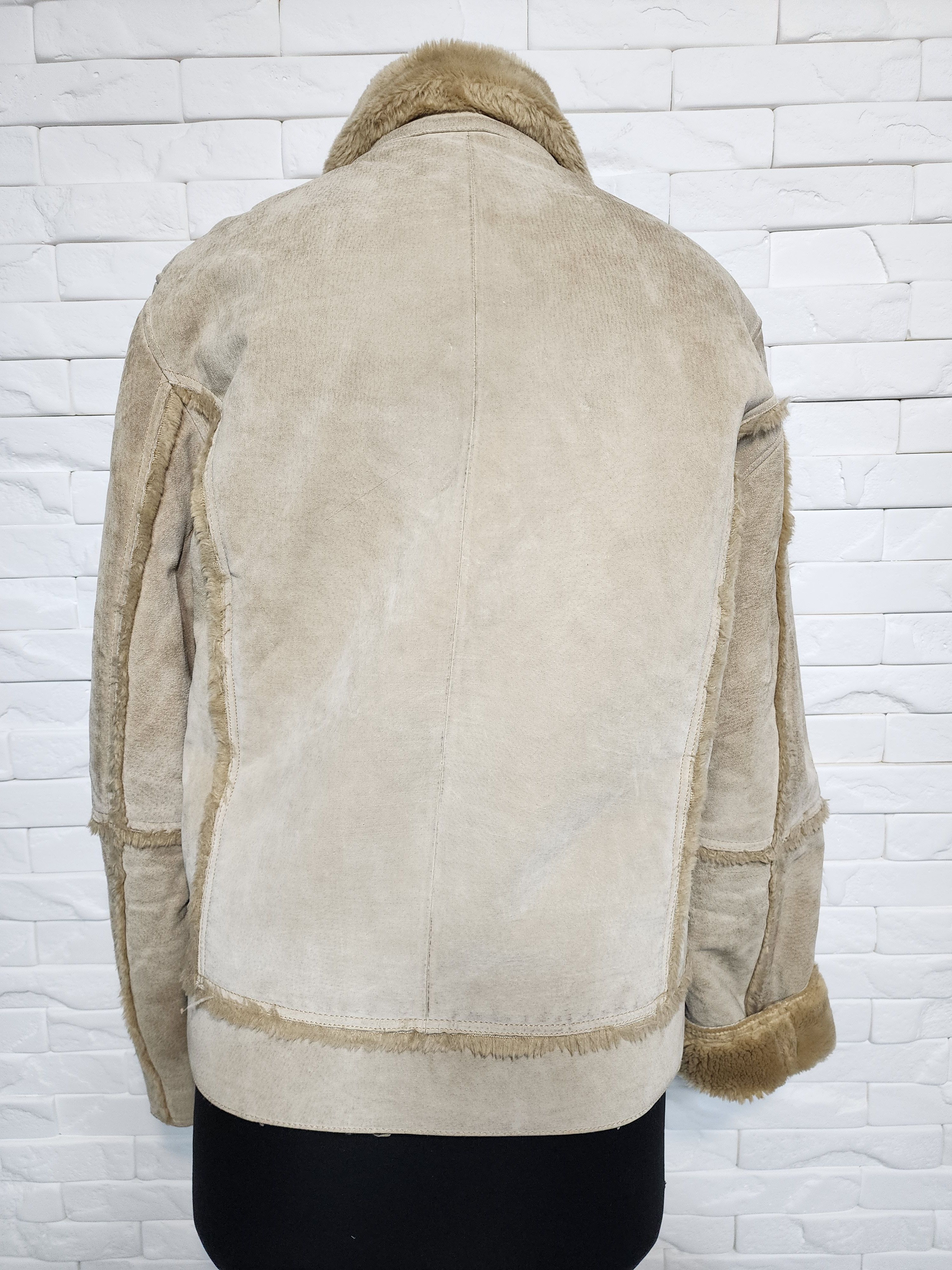 Genuine Leather Men's Suede Style Jacket: Faux Fur Insulation, Metal Zipper Size US M / EU 48-50 / 2 - 4 Thumbnail
