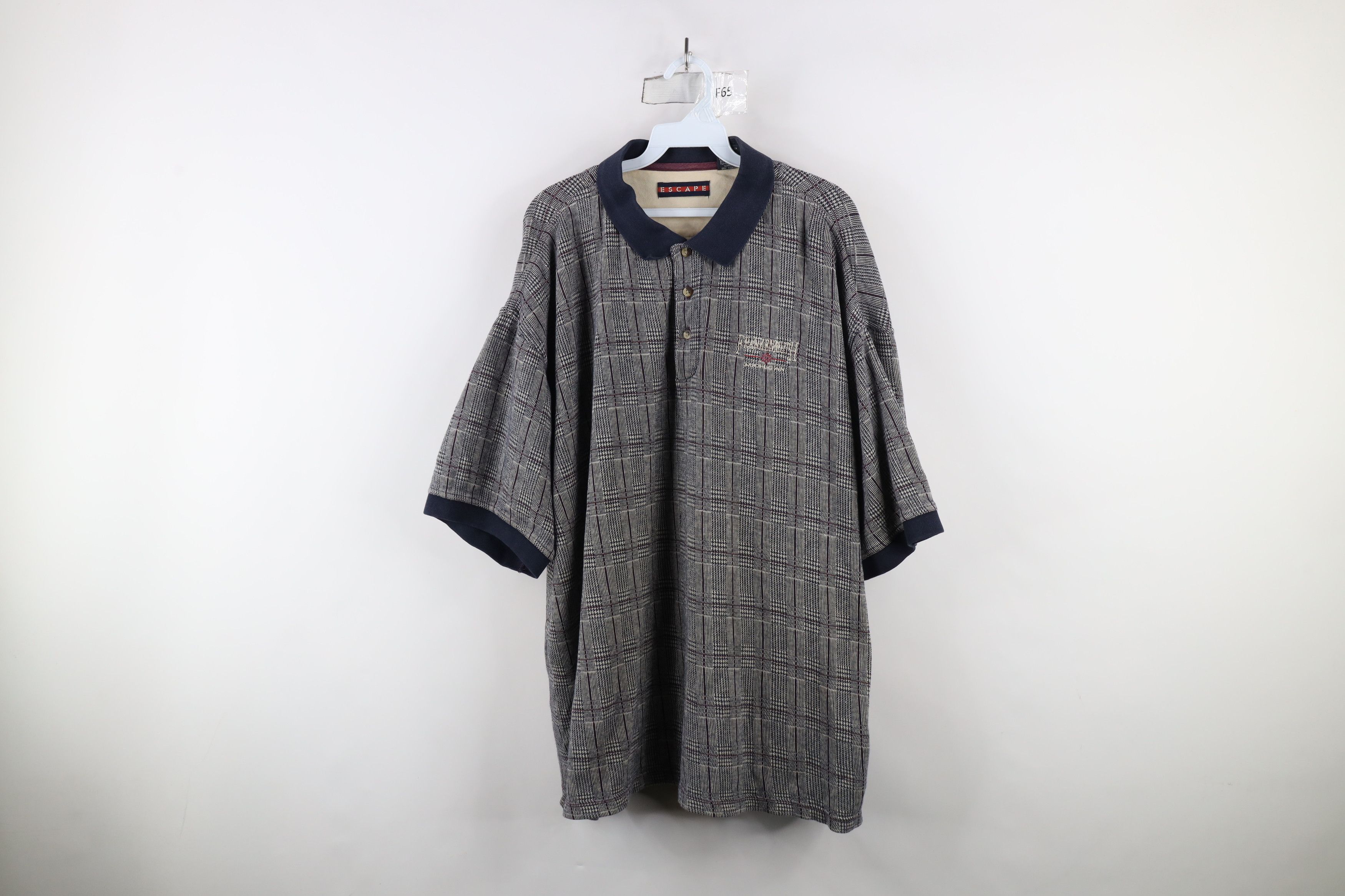 Vintage Vintage 90s Streetwear Frankenmuth Michigan Knit Polo Shirt Size US XL / EU 56 / 4 - 1 Thumbnail