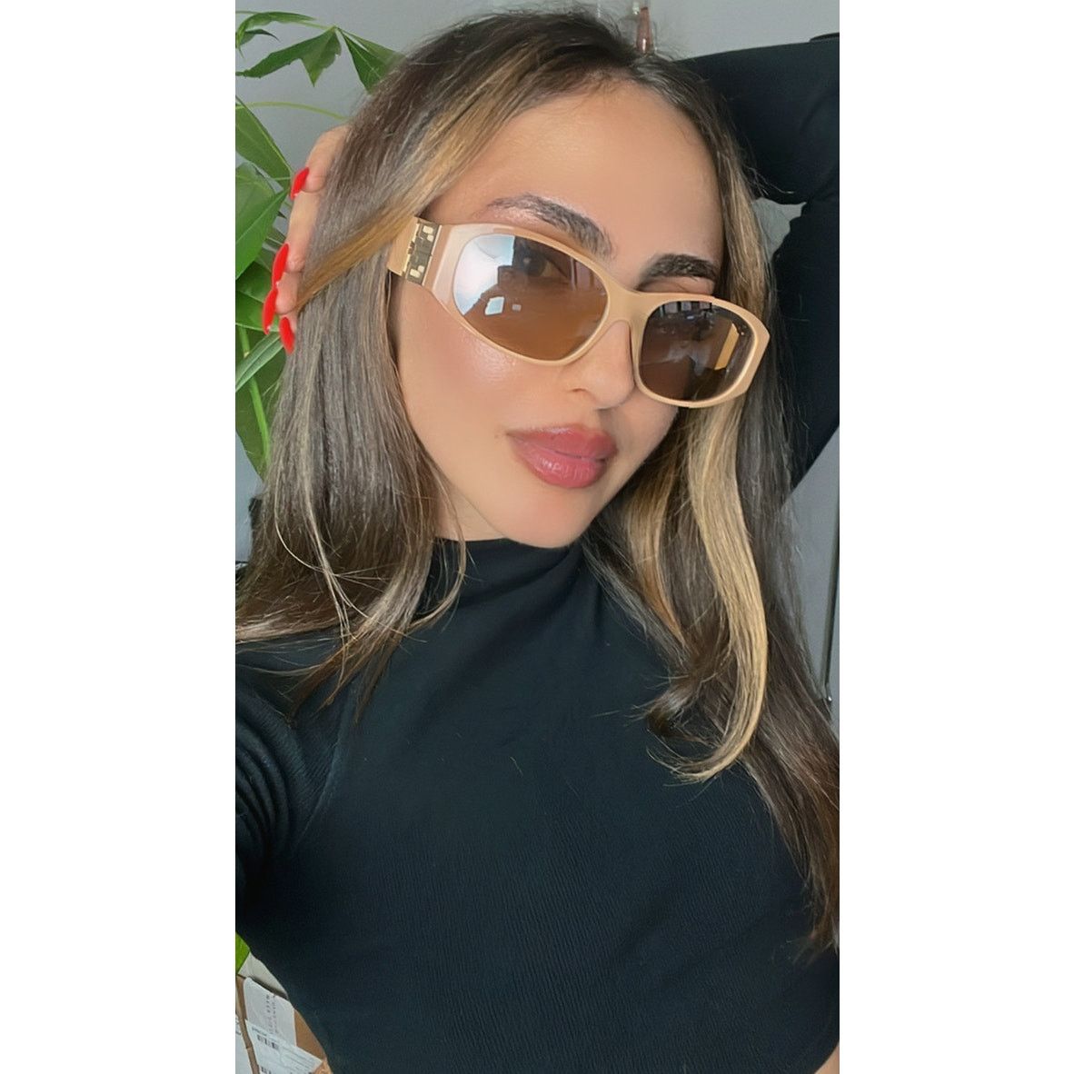 Givenchy NEW Givenchy GV40054I Beige Monogram Logo Sunglasses Size ONE SIZE - 6 Thumbnail