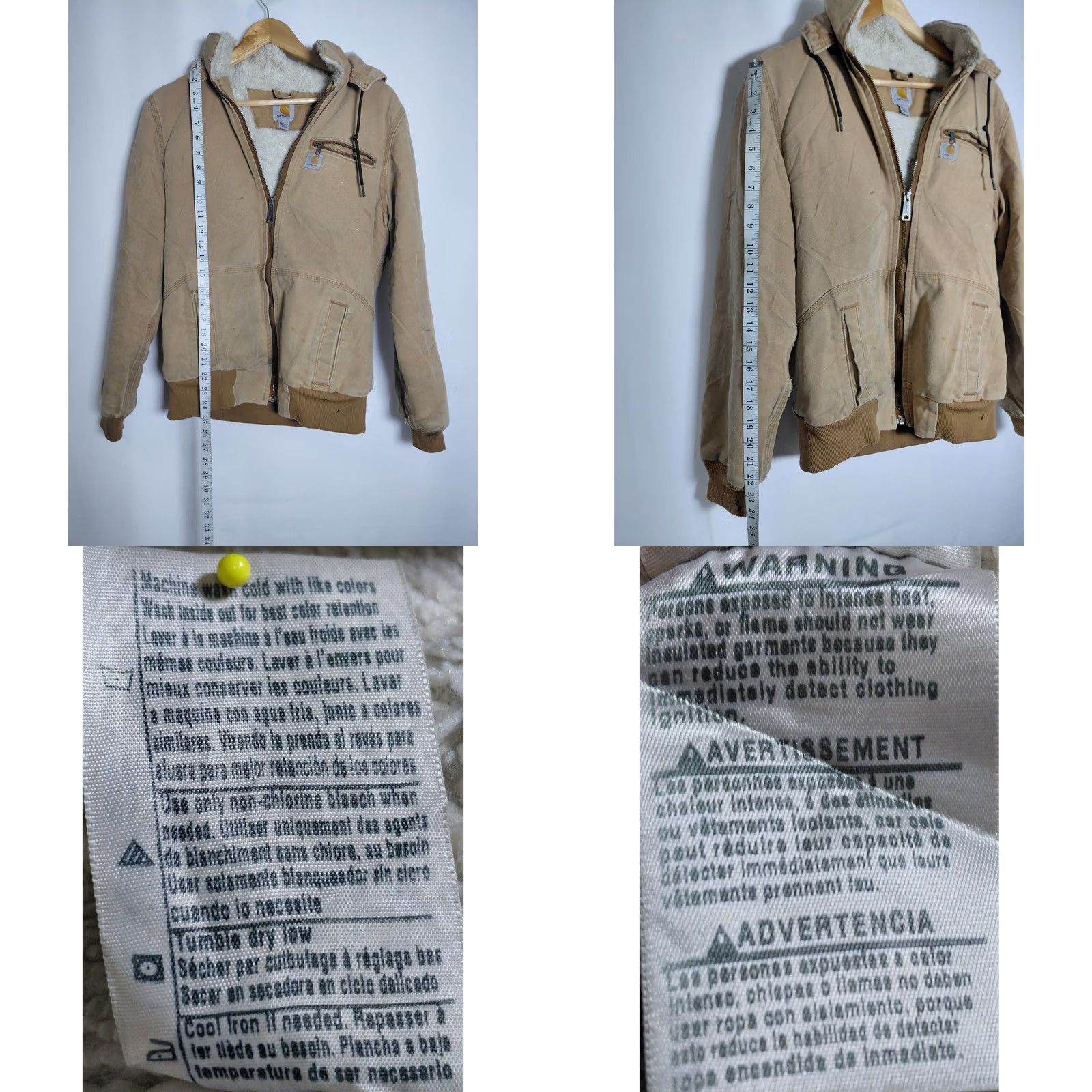 Carhartt Carhartt Hooded Jacket Brown Knit Men M Regular Zip Hooded Utility Work Jacket Womens? Size US M / EU 48-50 / 2 - 9 Thumbnail